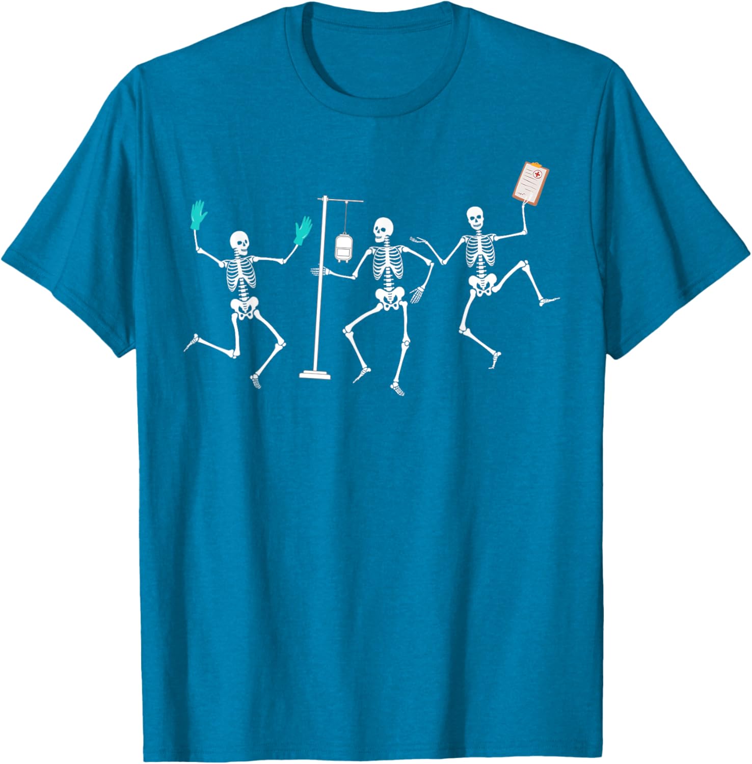 Funny Nurse Skeleton Halloween T-Shirt for Healthcare Workers - 5