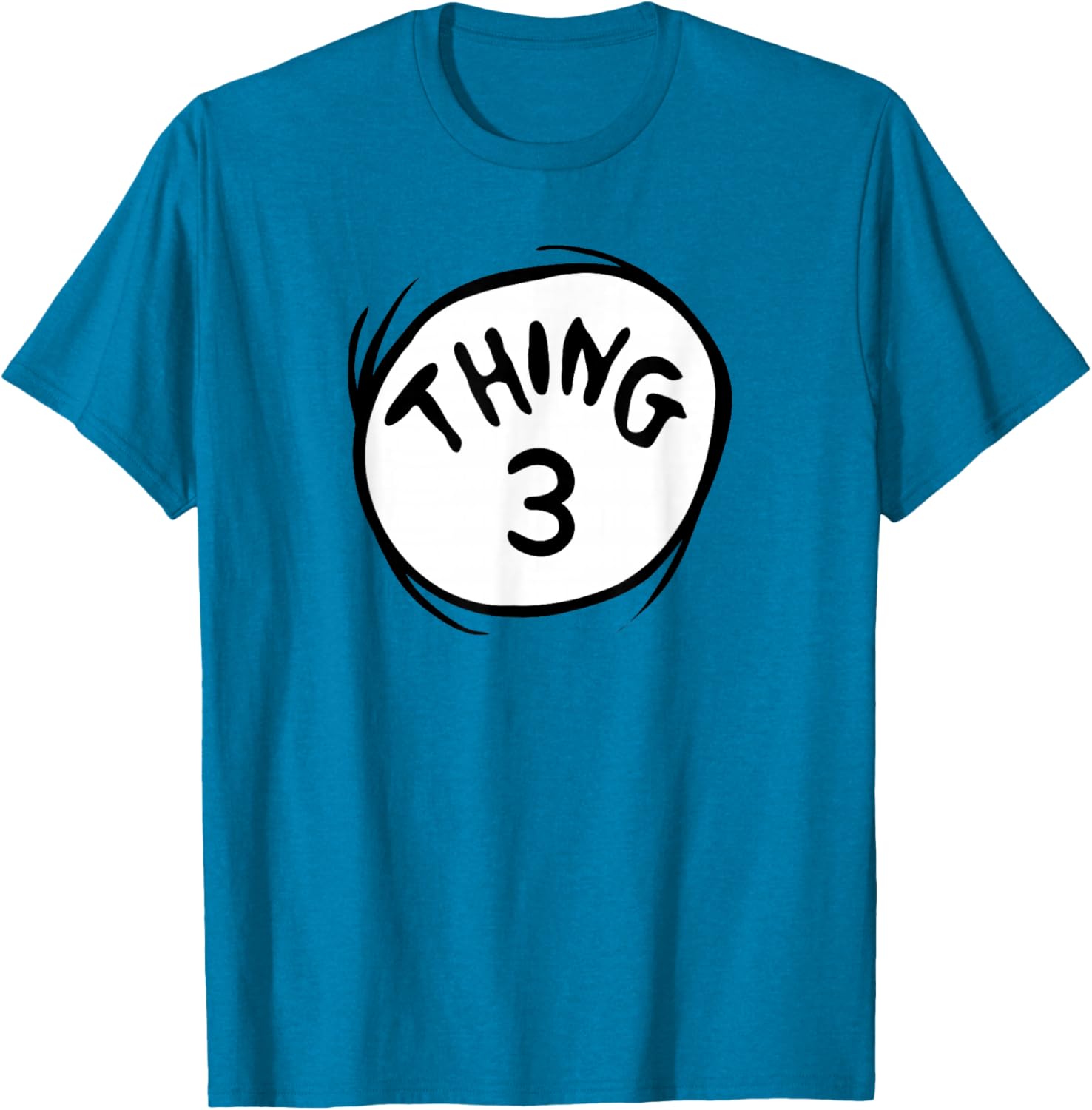Fun Dr. Seuss Thing 3 Emblem T-Shirt for Kids and Adults - 4