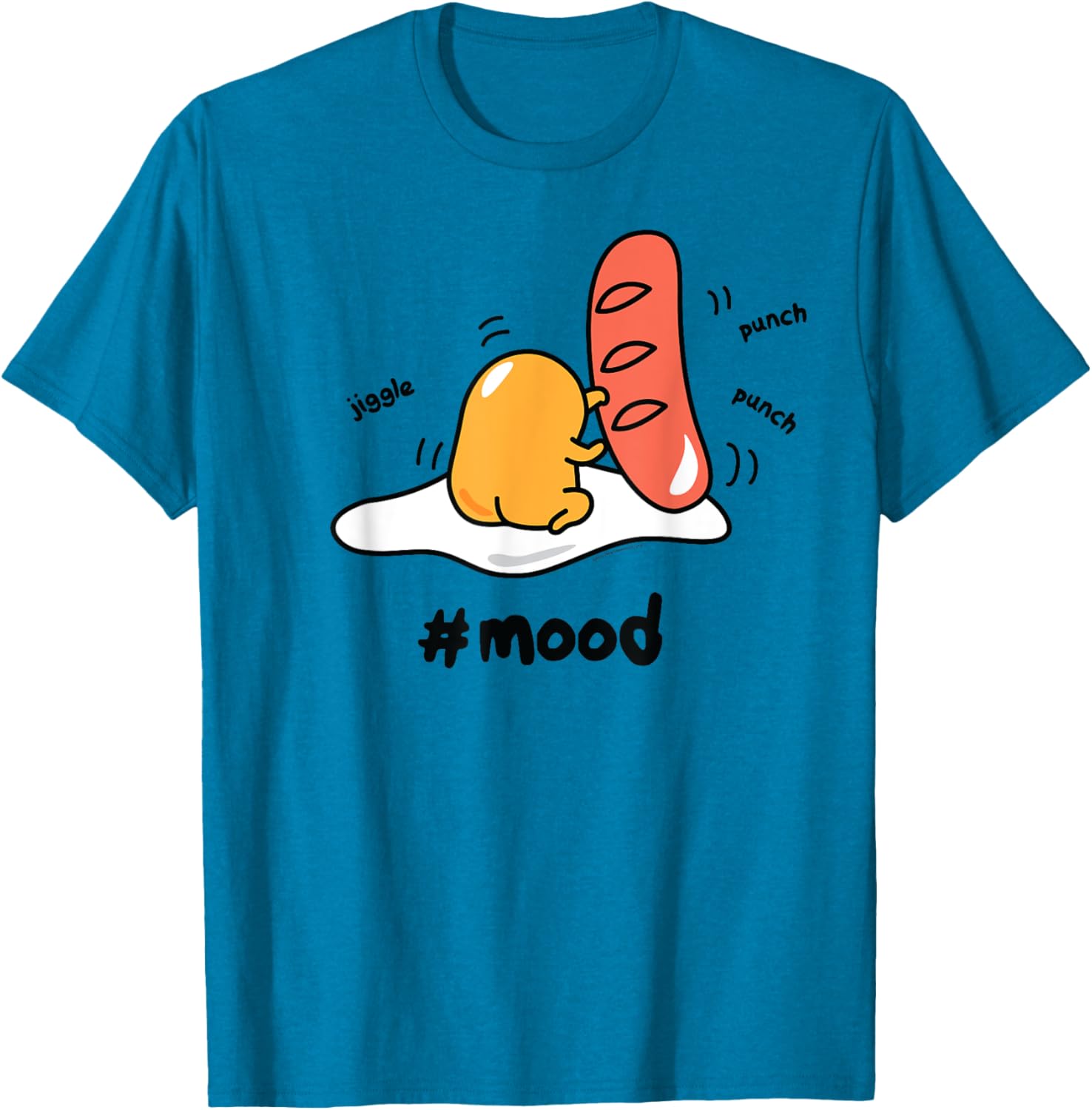 Gudetama Lazy Egg Mood Boxing Punching Hot Dog T-Shirt for Fun Style - 17