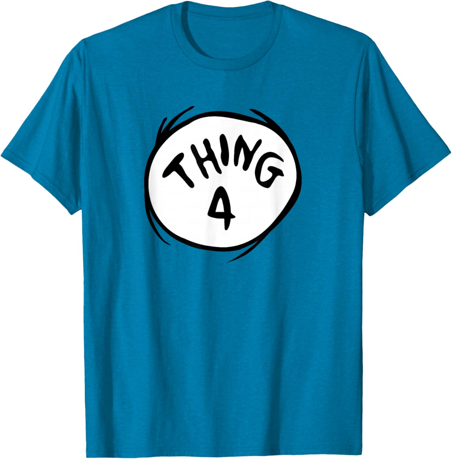 Dr. Seuss Thing 4 Emblem T-Shirt Fun and Colorful Kids Apparel - 4