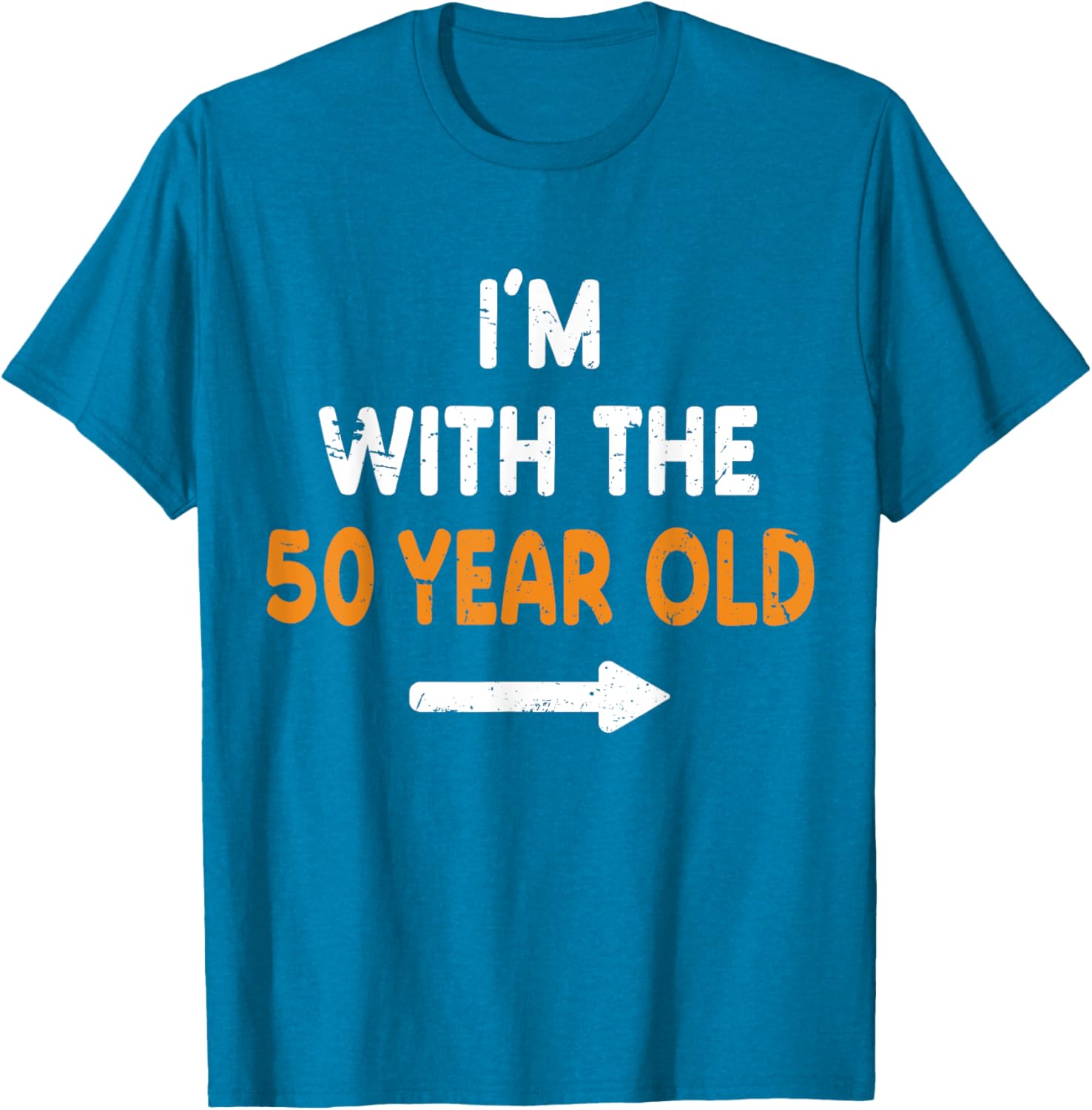 I'm With The 50 Year Old Halloween Costume T-Shirt for Easy Matching Fun - 10