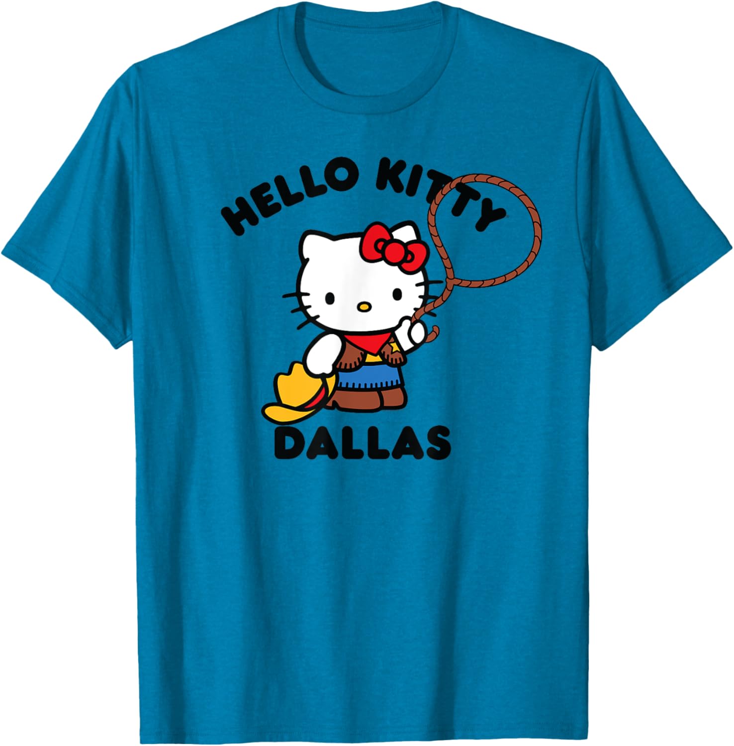 Hello Kitty Dallas Texas T-Shirt Fun Fashion for Kids and Adults - 16