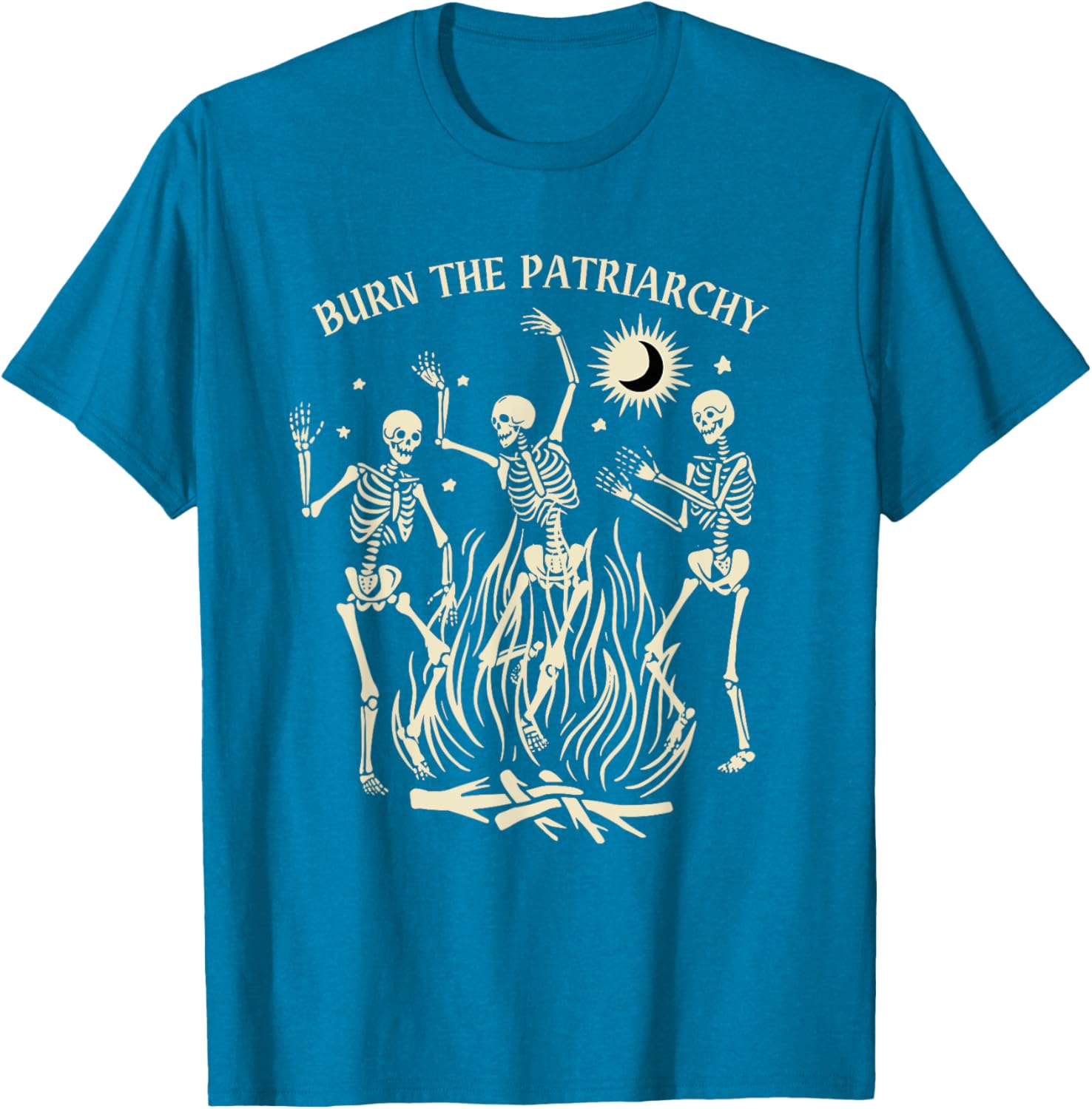 Funny Feminist Halloween T-Shirt Burn The Patriarchy Black Tee for Women - 17