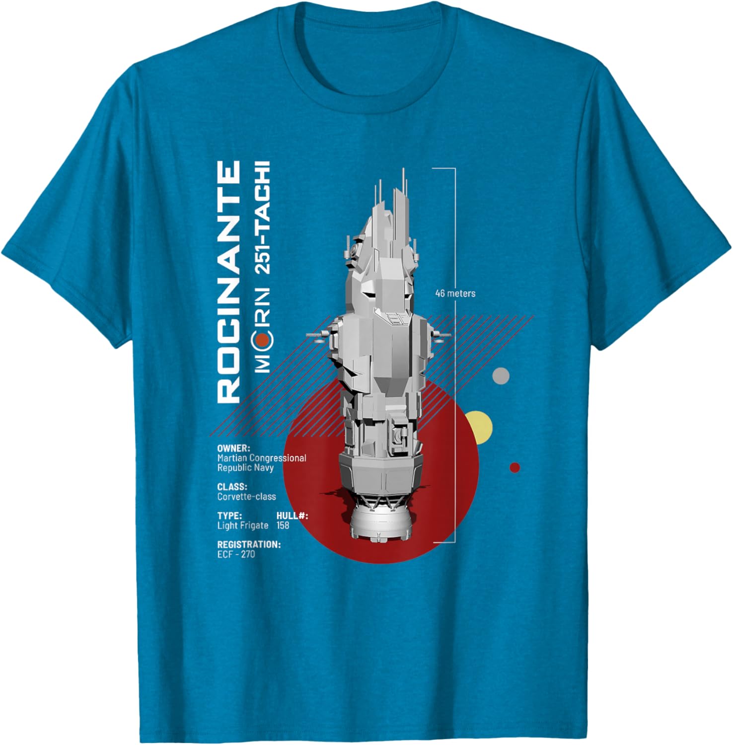 The Expanse Rocinante Ship T-Shirt for Fans of Sci-Fi Adventure - 4
