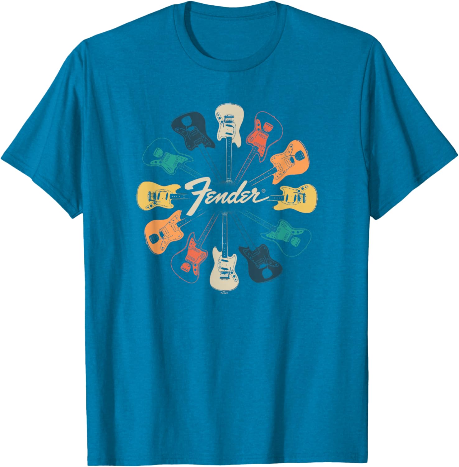 Fender Retro Kaleidoscope Guitar T-Shirt for Music Lovers - 6