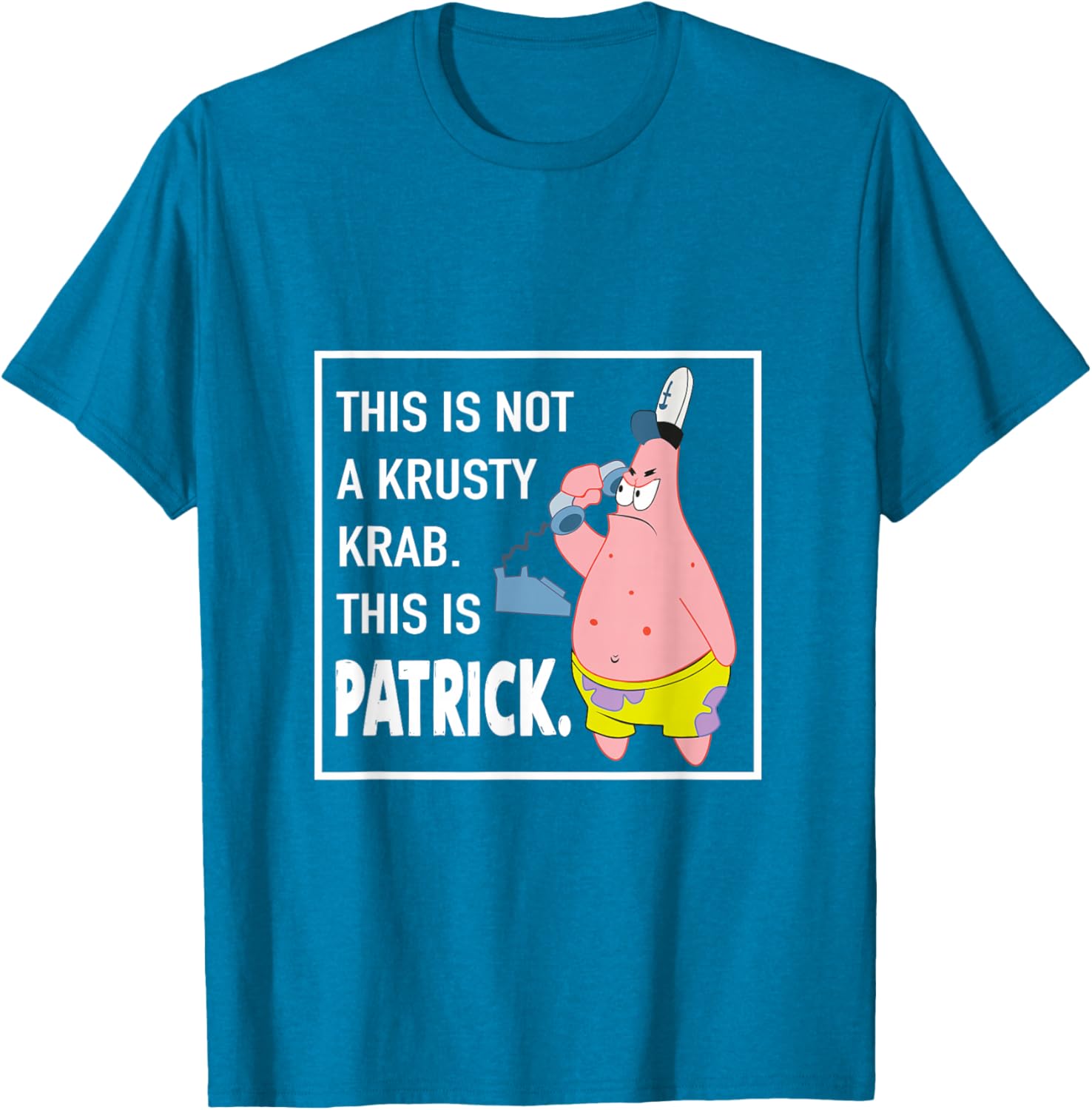 Patrick Star This is Not a Krusty Krab T-Shirt Fun Ocean Theme Apparel - 19