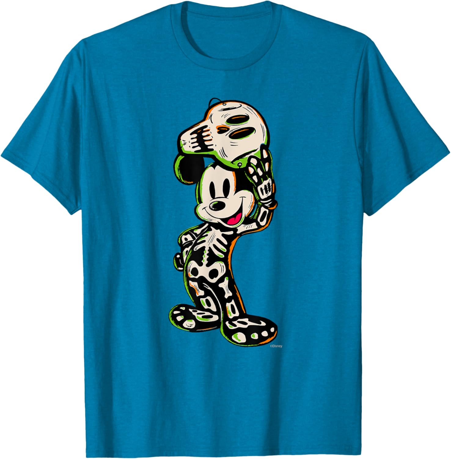 Disney 100 Mickey Mouse Halloween Skeleton Costume T-Shirt for Kids - 16