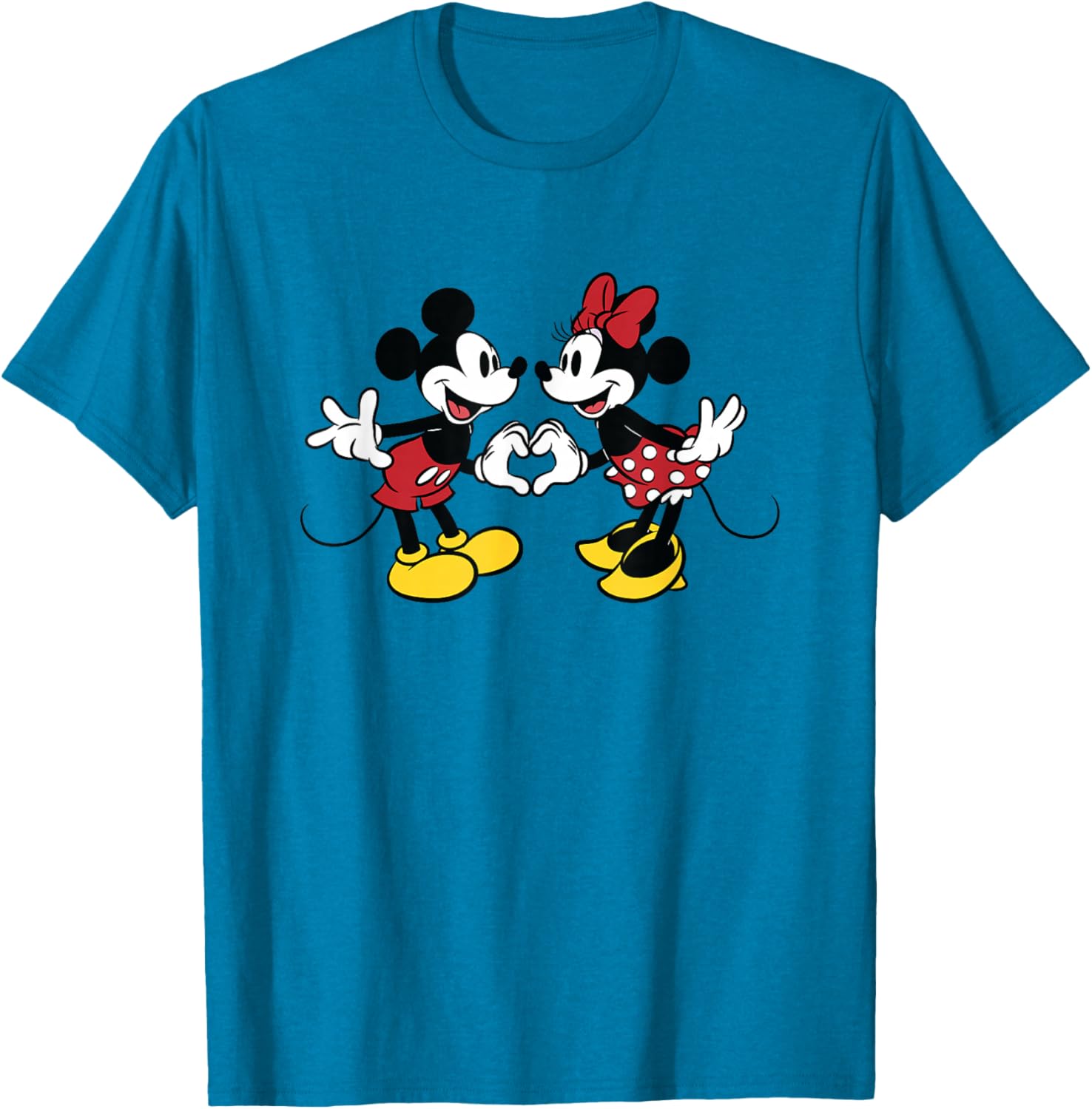 Disney Mickey and Friends Valentine Heart T-Shirt for Couples and Fans - 7
