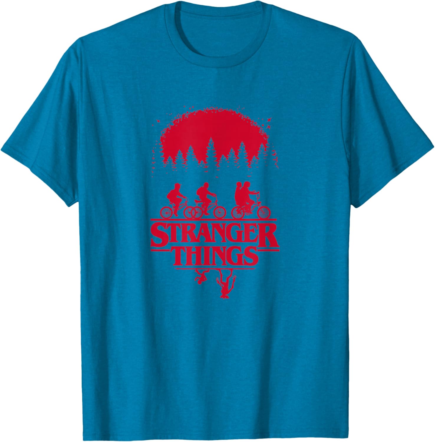 Stranger Things Upside Down Silhouette Group Shot T-Shirt for Fans - 14
