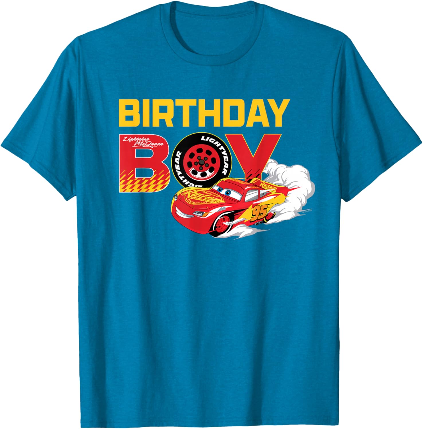 Lightning McQueen Birthday Boy T-Shirt for Disney Pixar Cars Fans - 4