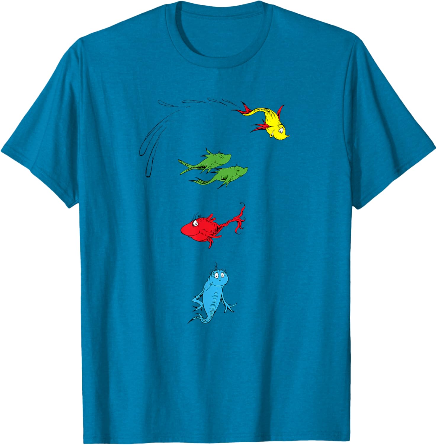 Dr. Seuss One Fish Two Fish Red Fish Blue Fish T-Shirt for Kids and Adults - 18