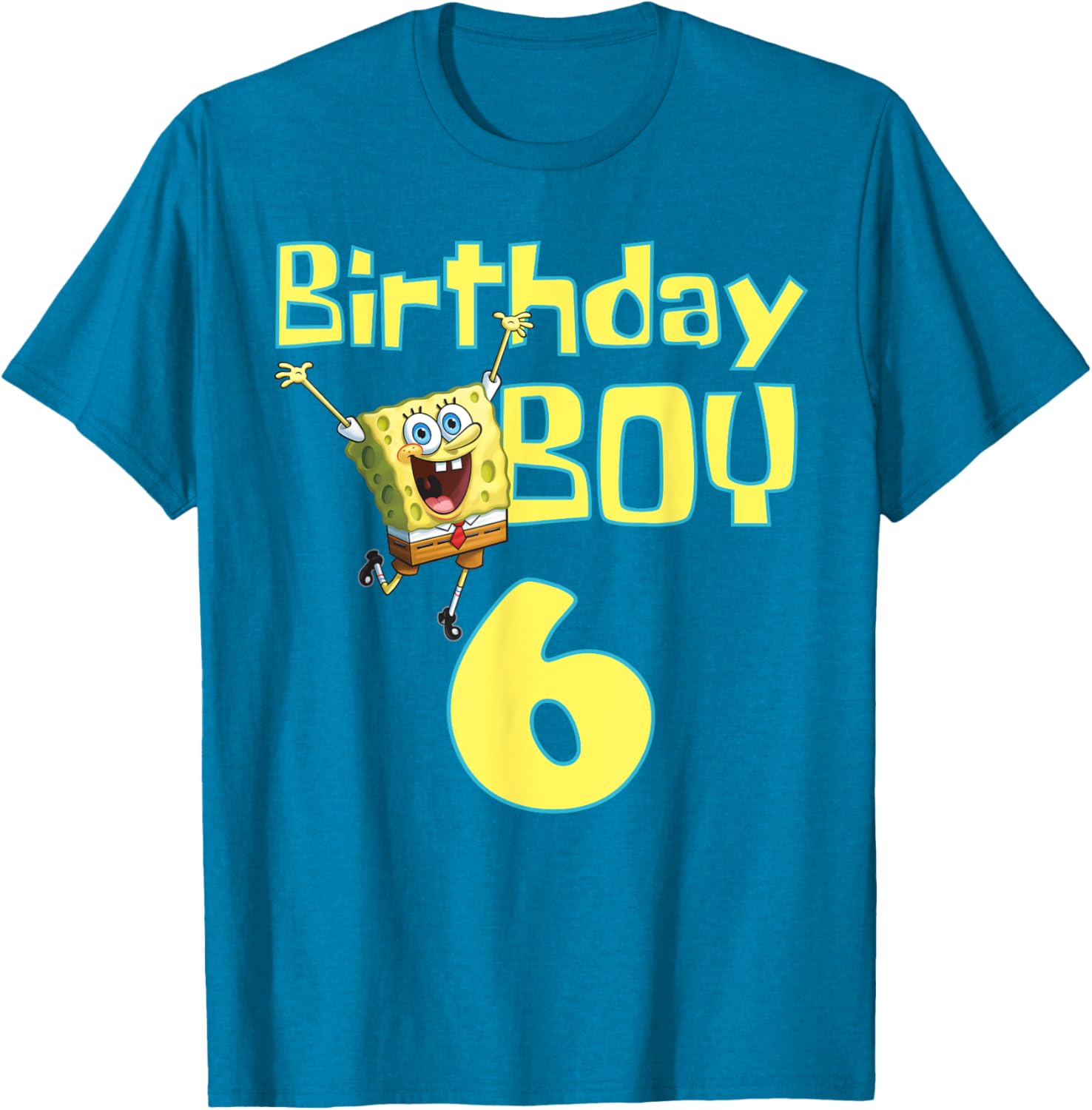 Mademark SpongeBob SquarePants Birthday Boy 6 T-Shirt for Kids - 17