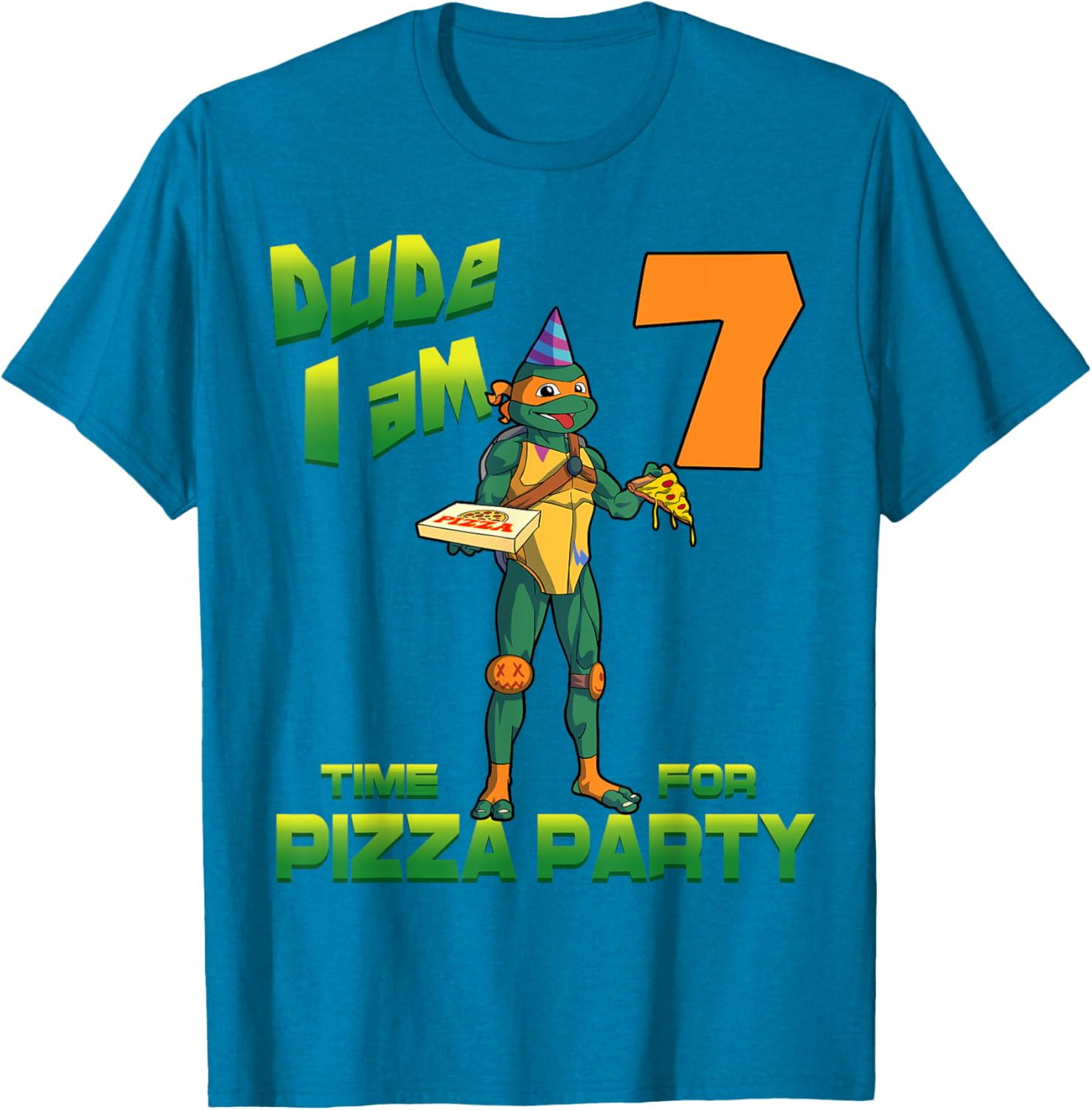 Mademark TMNT Michelangelo Pizza Party T-Shirt for 7 Year Olds - 6