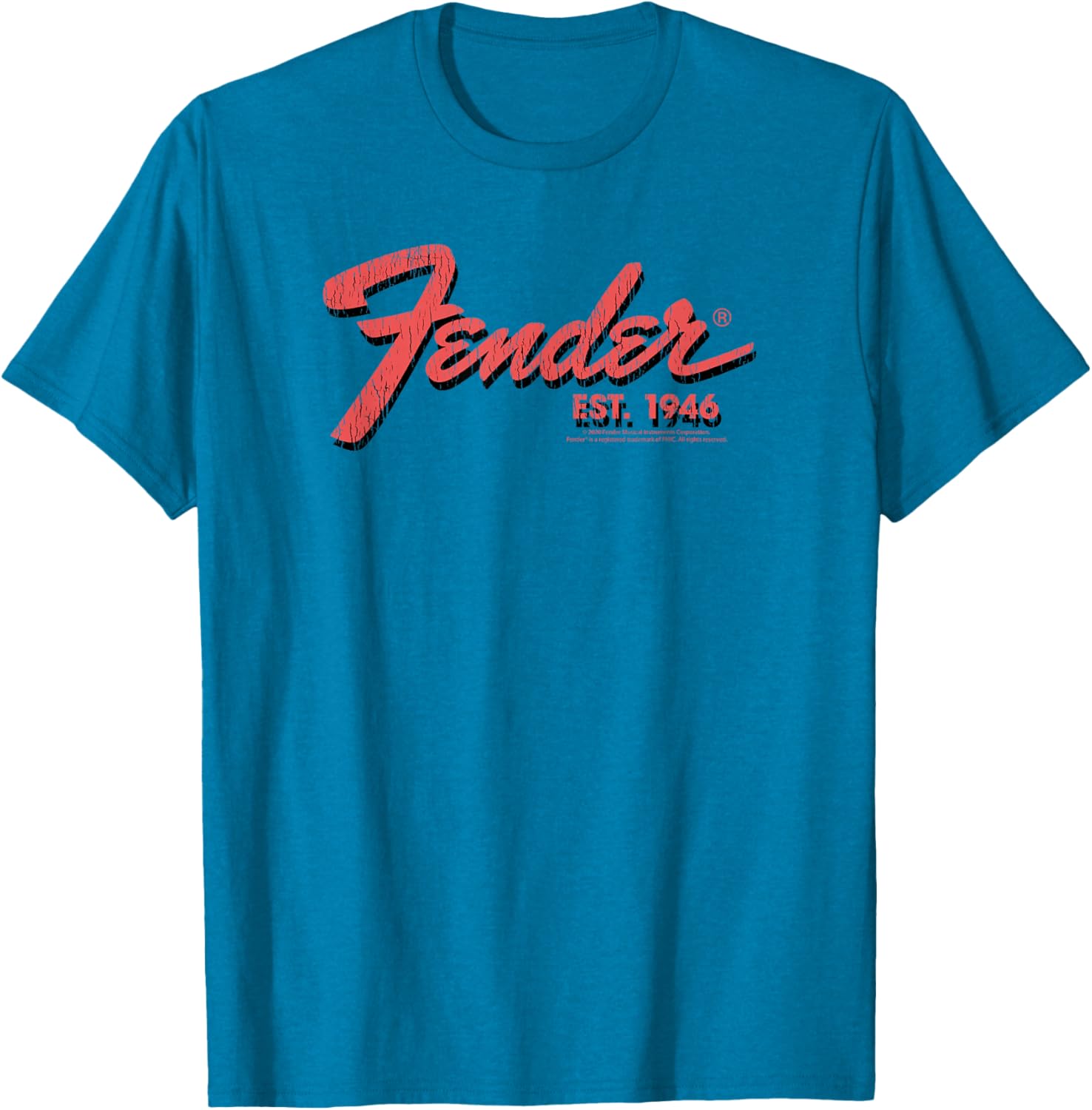Fender Est. 1946 Classic Centered Logo T-Shirt for Music Lovers - 13