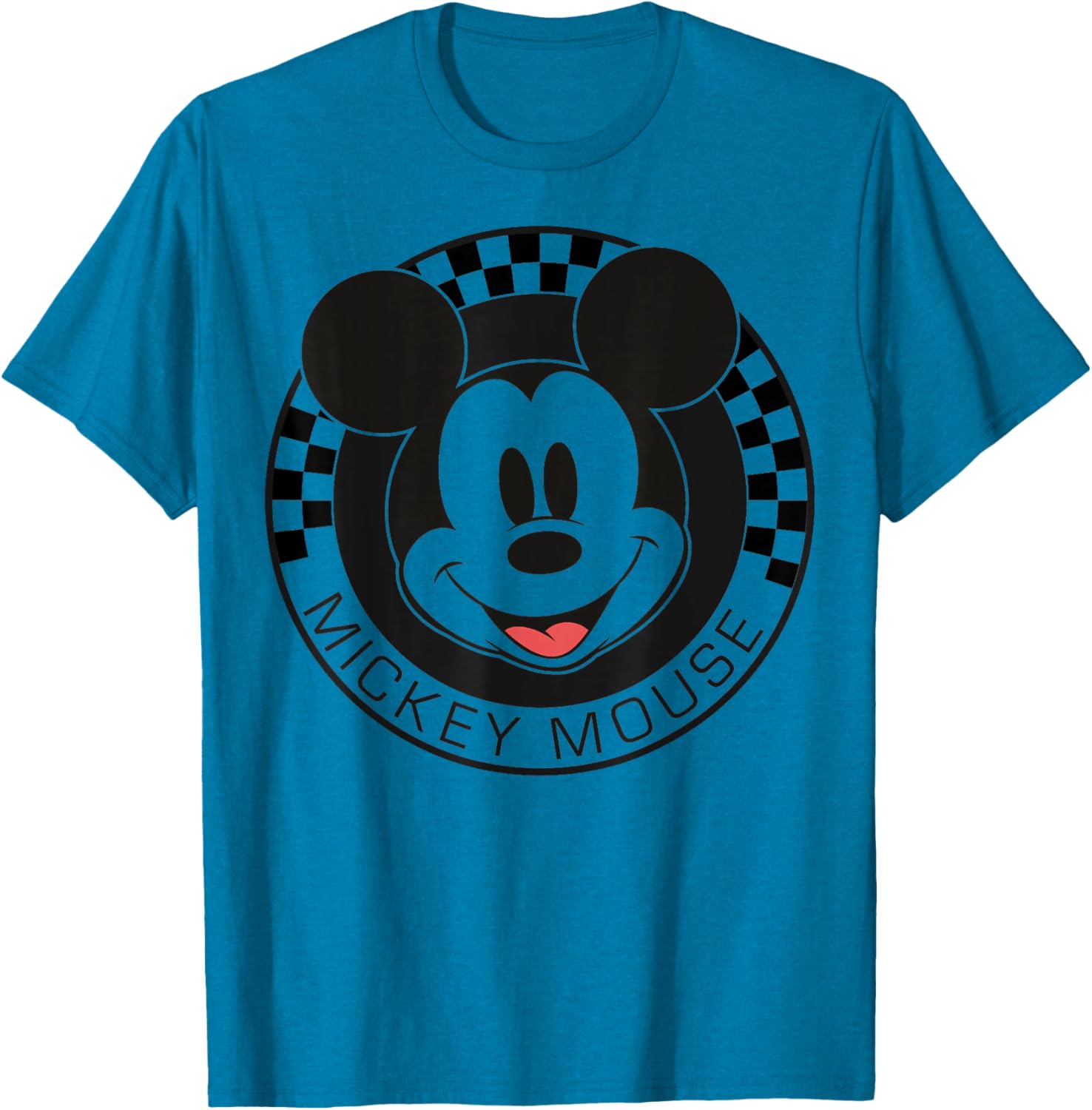 Mickey Mouse Checkerboard Circle T-Shirt for Kids Unisex Short Sleeve - 2