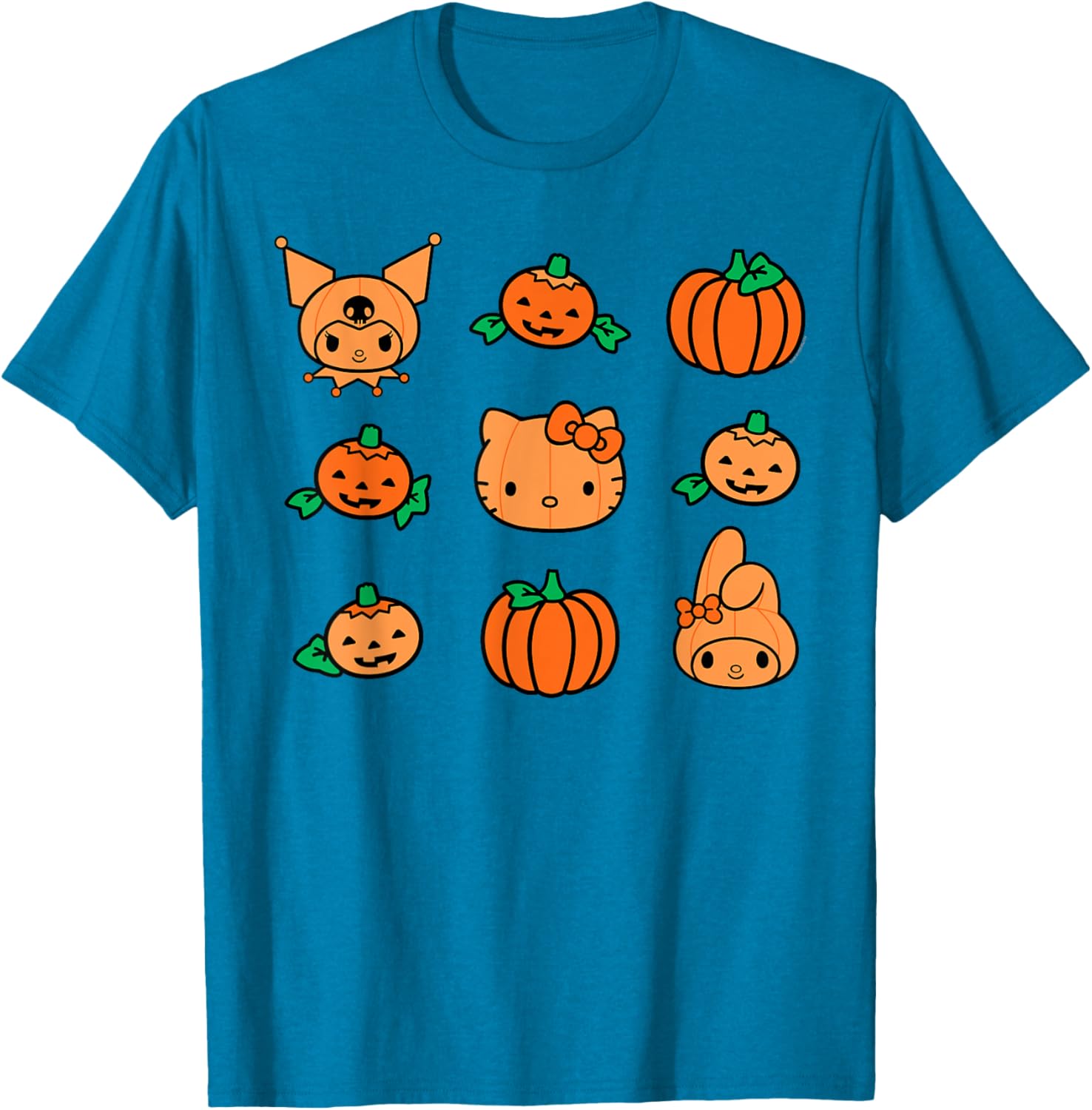 Hello Kitty My Melody Kuromi Pumpkin Halloween T-Shirt for Kids - 4