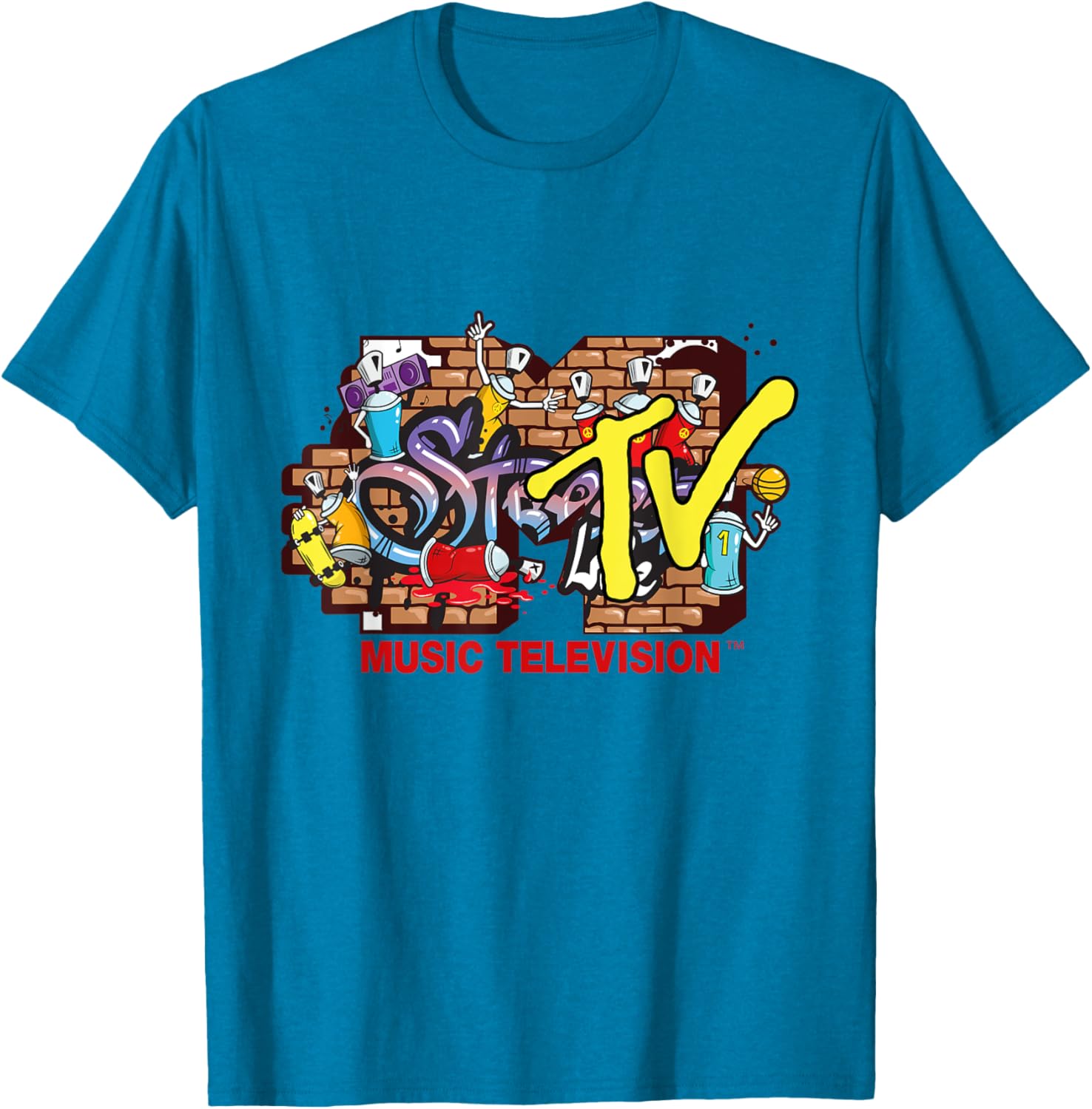 Mademark x MTV Graffiti Logo Streetwear T-Shirt for Trendy Styles - 8