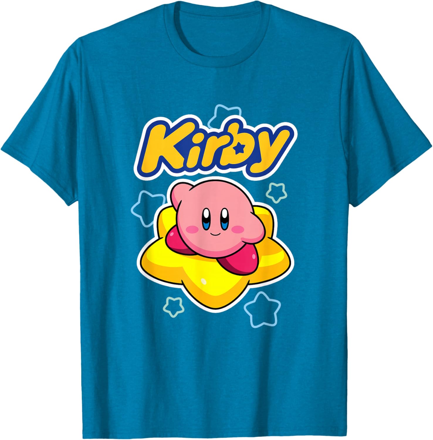 Kirby Big Star Surfing Portrait T-Shirt for Fans of Nintendo Adventure - 11