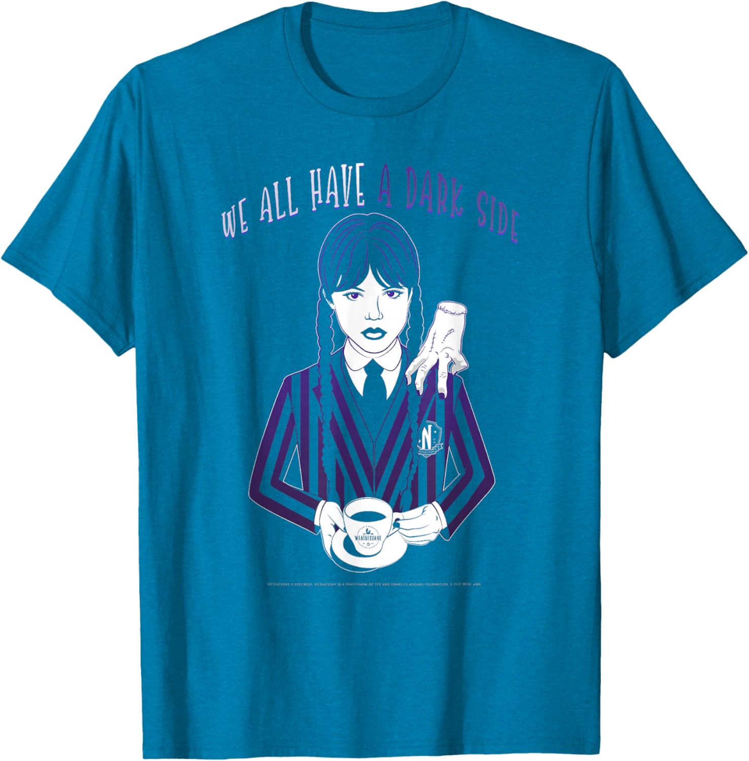 Wednesday and Thing Dark Side Quote T-Shirt Perfect for Fans and Gift Ideas - 7