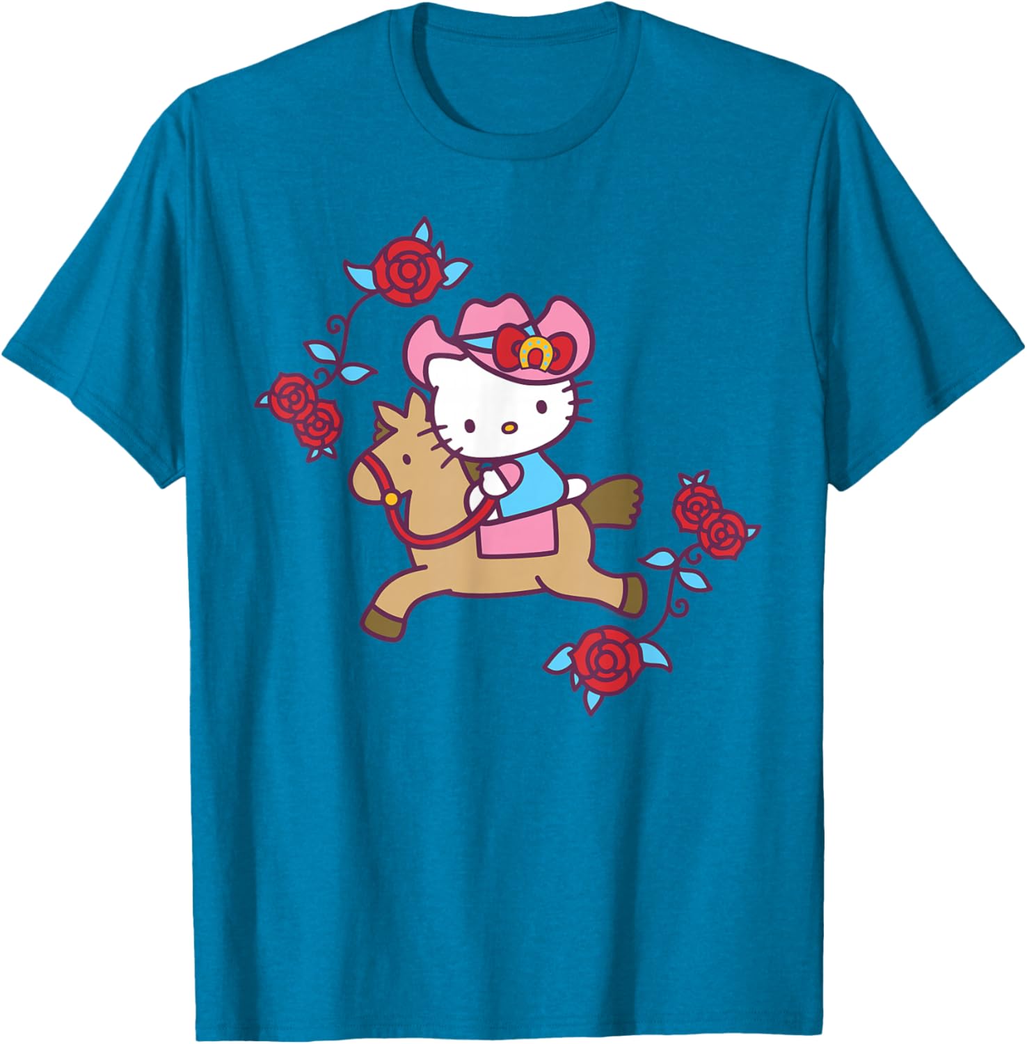 Hello Kitty Derby Horseback Riding T-Shirt for Fun Equestrian Style - 2