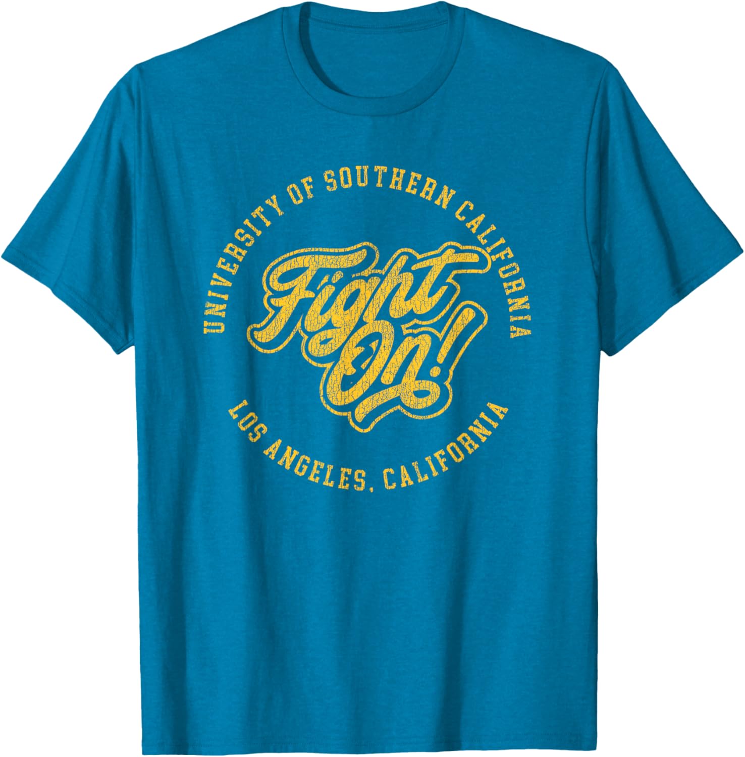 USC Fight On Vintage Script T-Shirt for Sports Fans and Alumni - 4