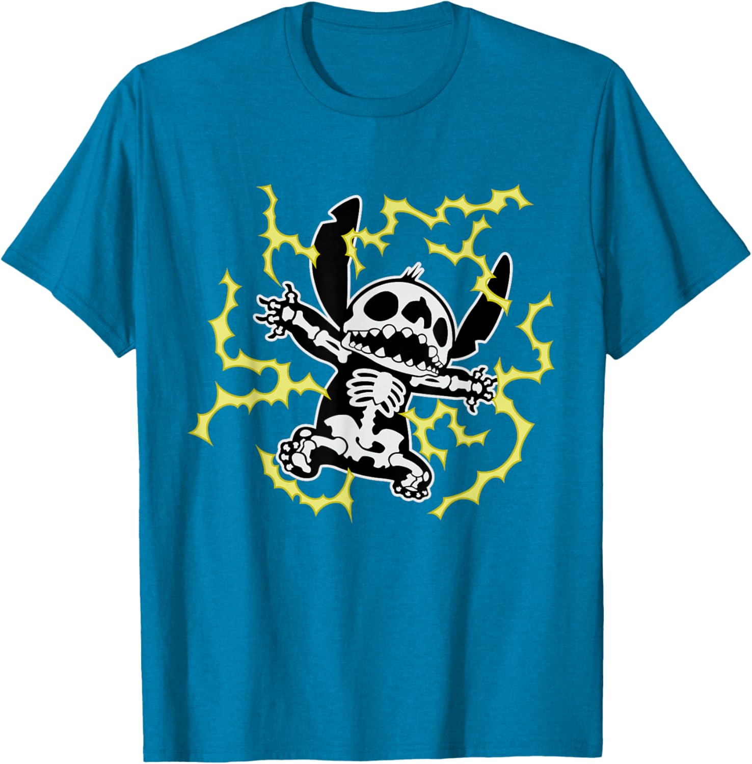 Disney Stitch Skeleton Halloween T-Shirt for Fun and Festive Celebrations - 11