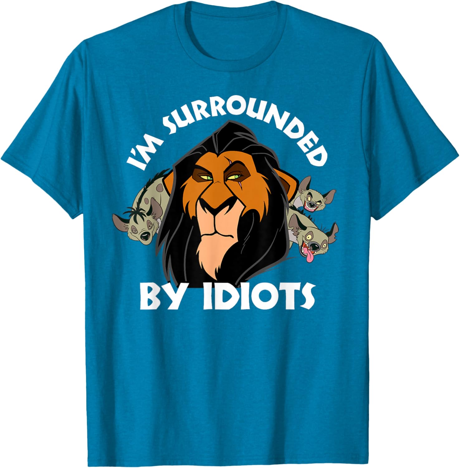 Disney The Lion King Scar I'm Surrounded By Idiots Portrait T-Shirt - 3