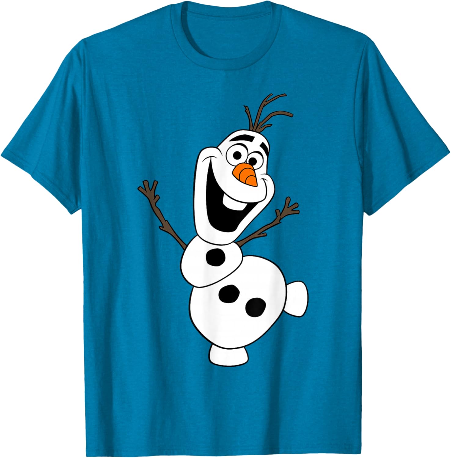 Disney Frozen Olaf Snowman Happy Pose T-Shirt for Kids and Adults - 10