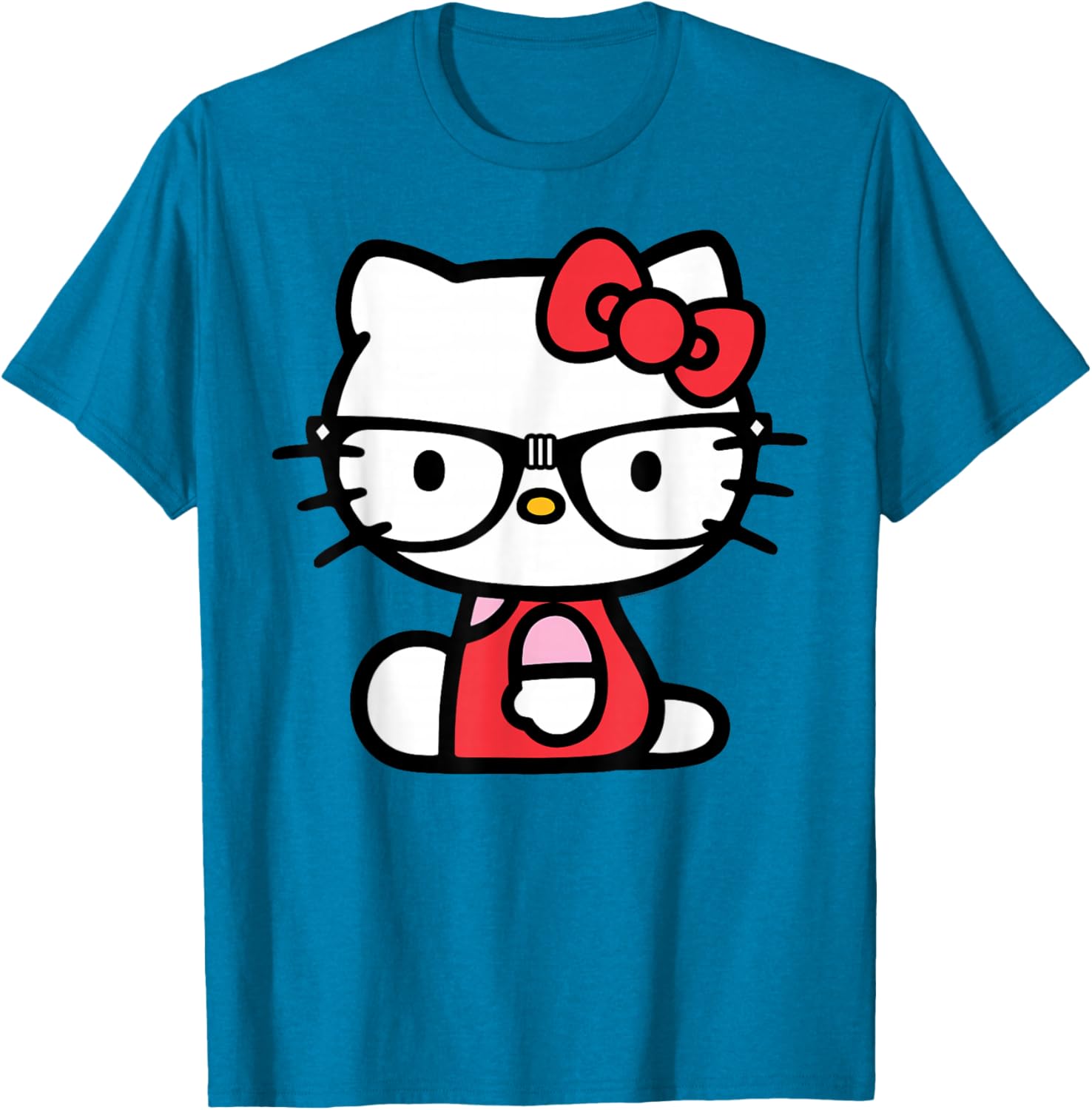 Cute Hello Kitty Nerd Glasses T-Shirt for Stylish Fans of Kawaii Fashion - 2