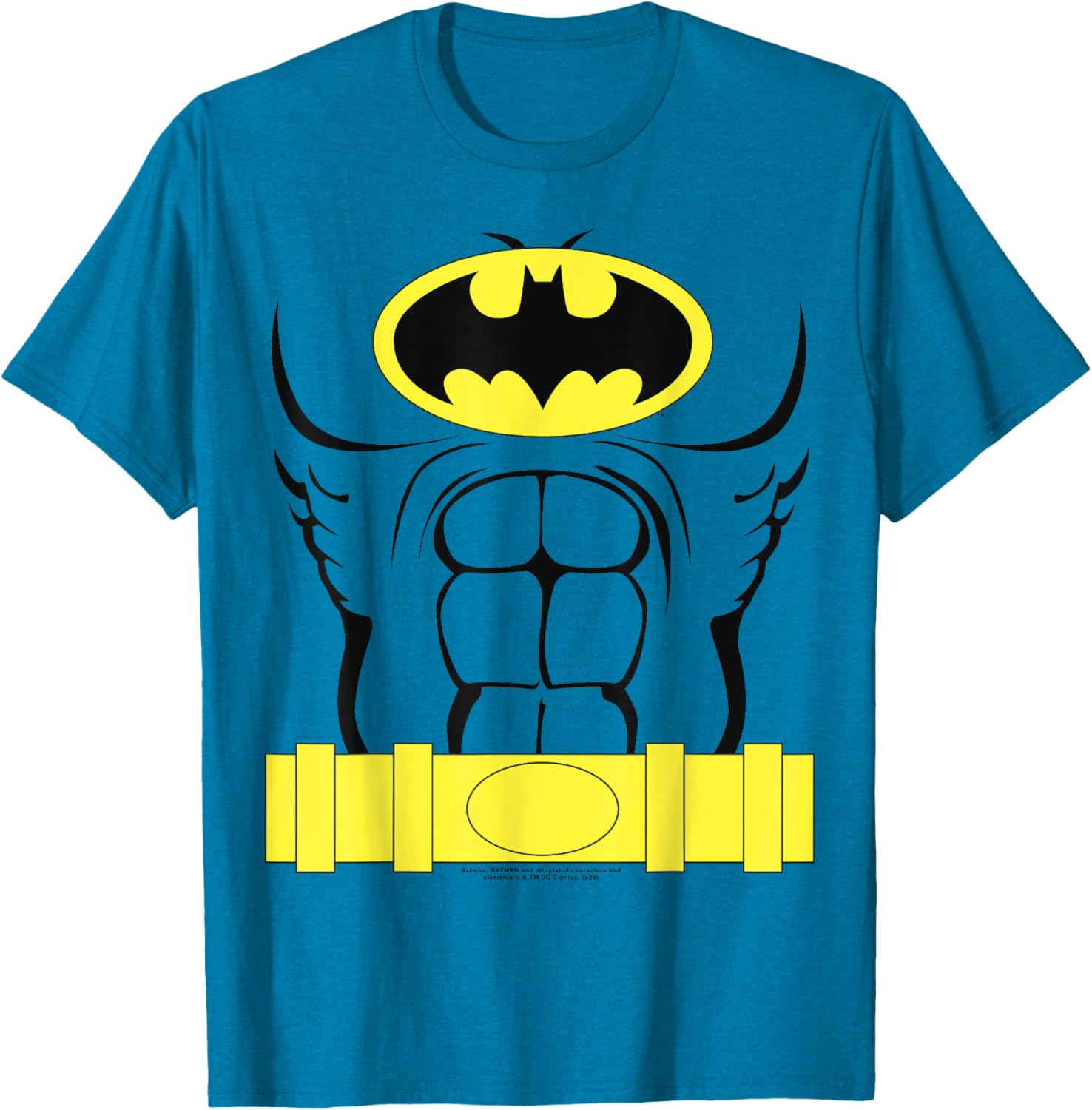Batman Costume Outline T-Shirt for Fans of DC Comics Superhero Style - 3
