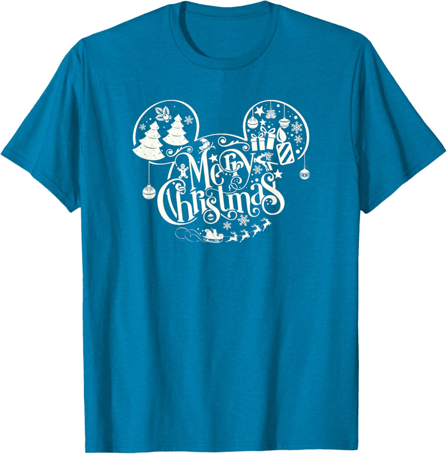 Merry Mickey Ears T-Shirt | Disney Christmas Clothing for Kids & Adults - 3
