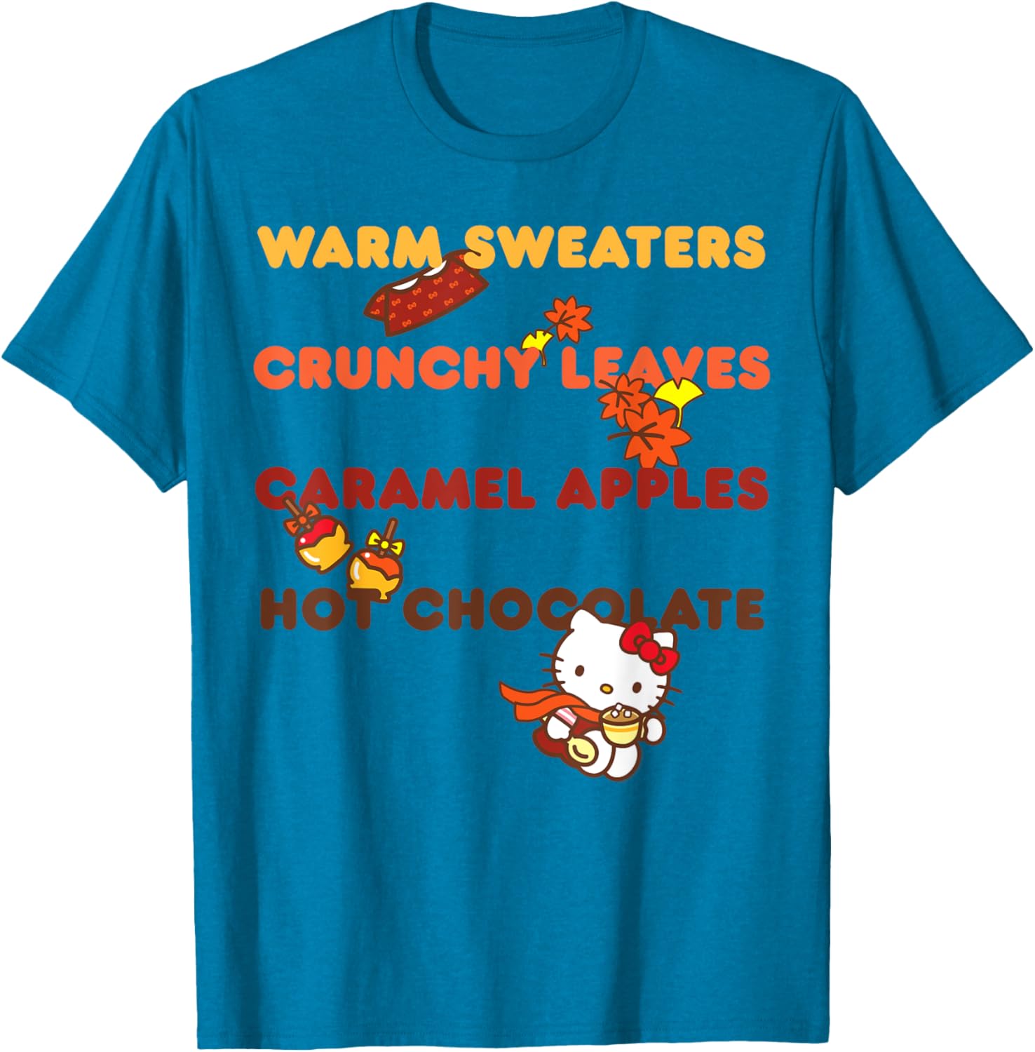 Hello Kitty Favorite Fall Things T-Shirt for Cozy Seasonal Style - 9