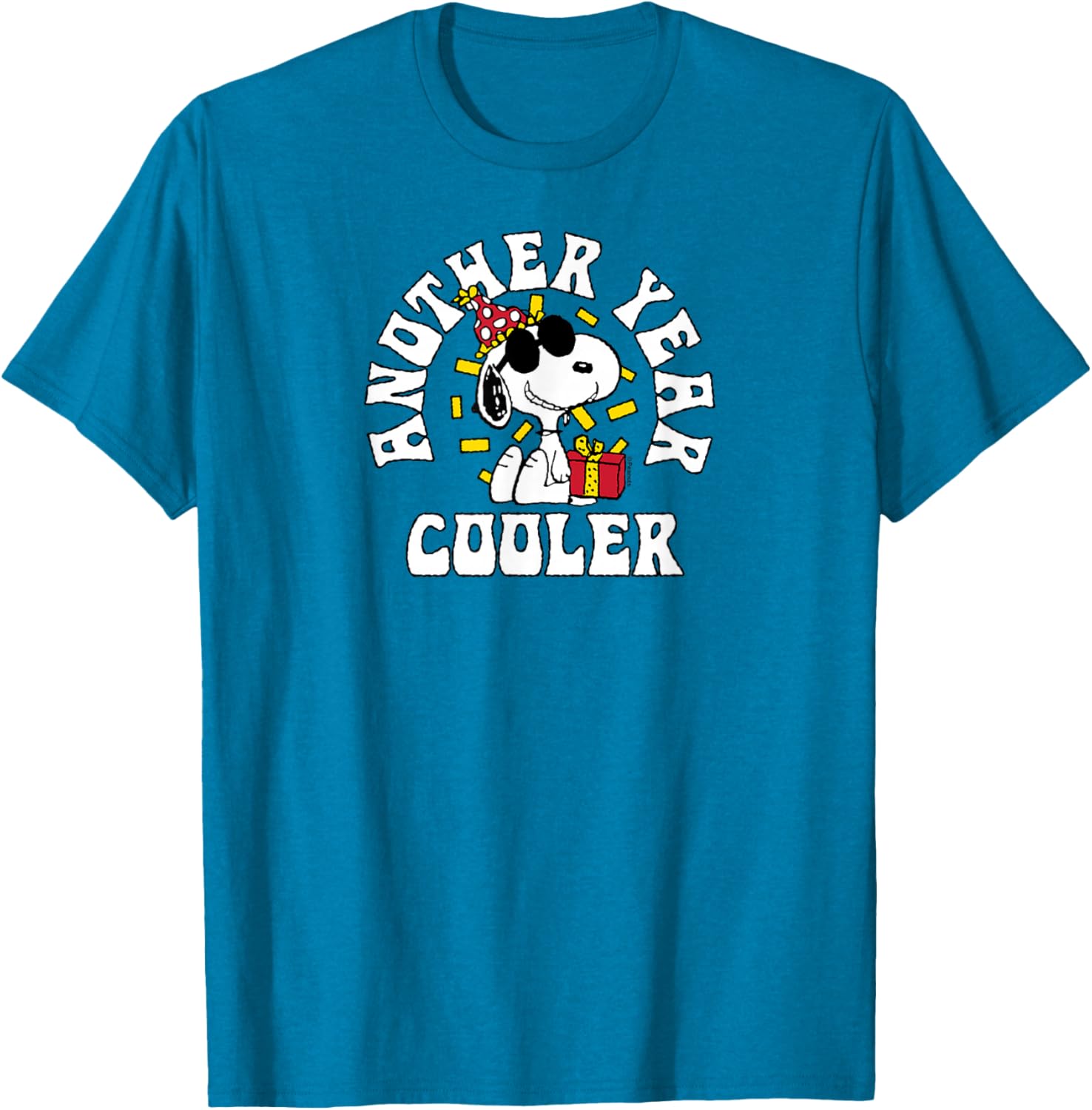 Snoopy Birthday Another Year Cooler T-Shirt for Fun Peanuts Fans - 4