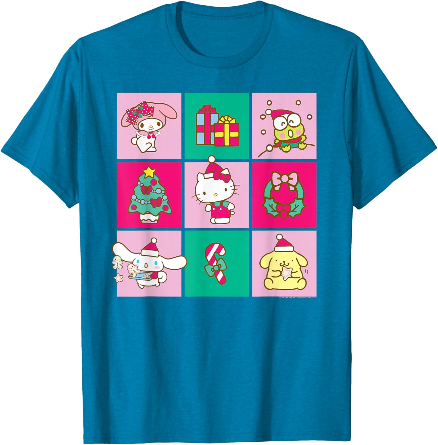 Hello Sanrio Friends Christmas Time Tee Shirt for Festive Fun and Style - 11