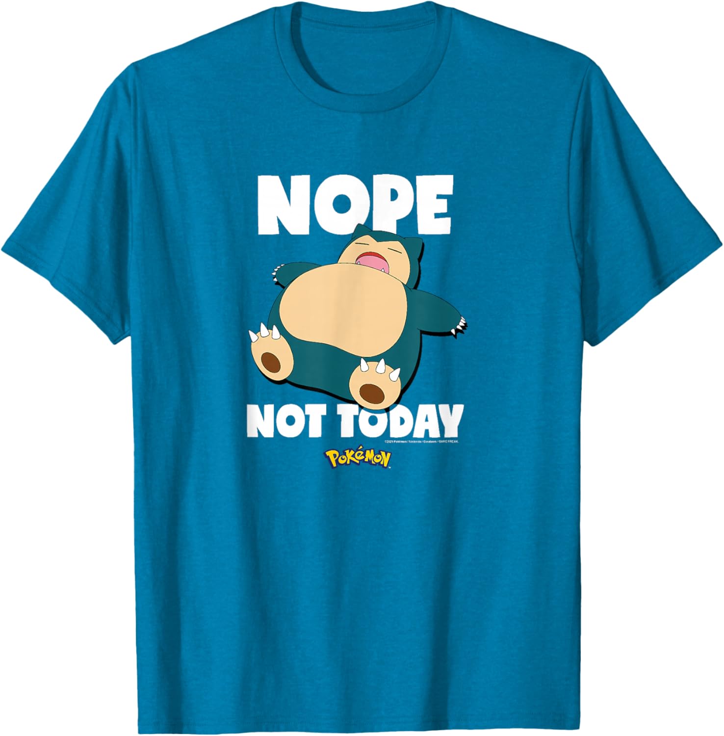 Pokémon Snorlax Nope Not Today T-Shirt for Casual Style and Comfort - 3