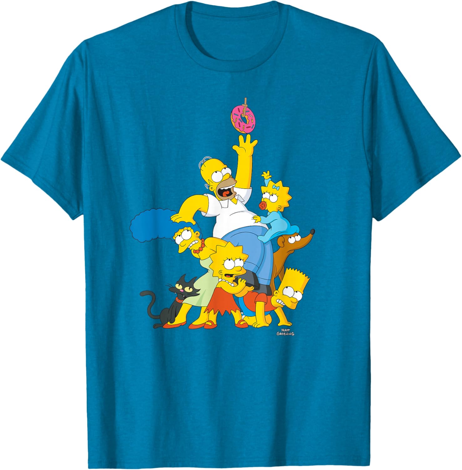 The Simpsons Family Donut Reach T-Shirt for Fun and Stylish Fans - 7