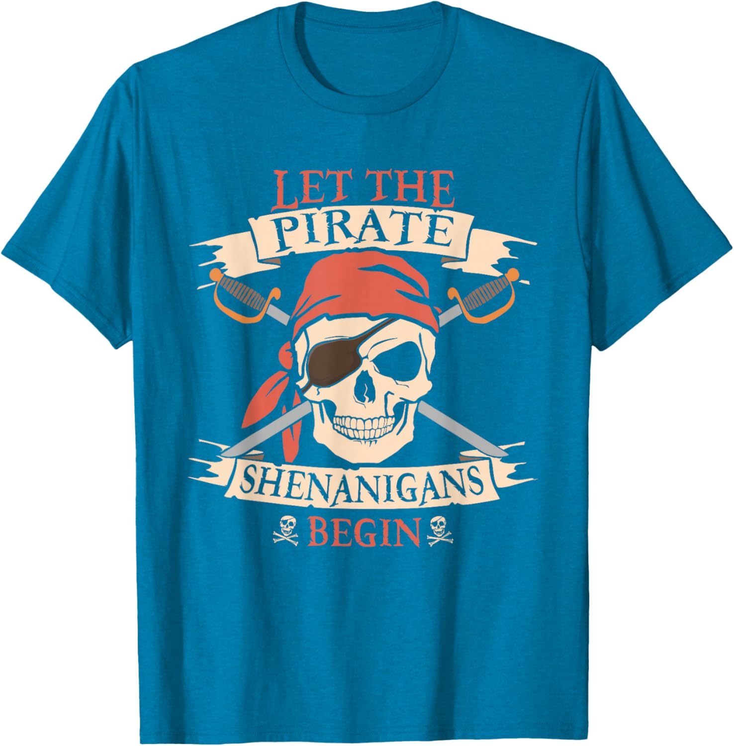 Pirate Shenanigans Skull Bandana Halloween T-Shirt for Boys - 1