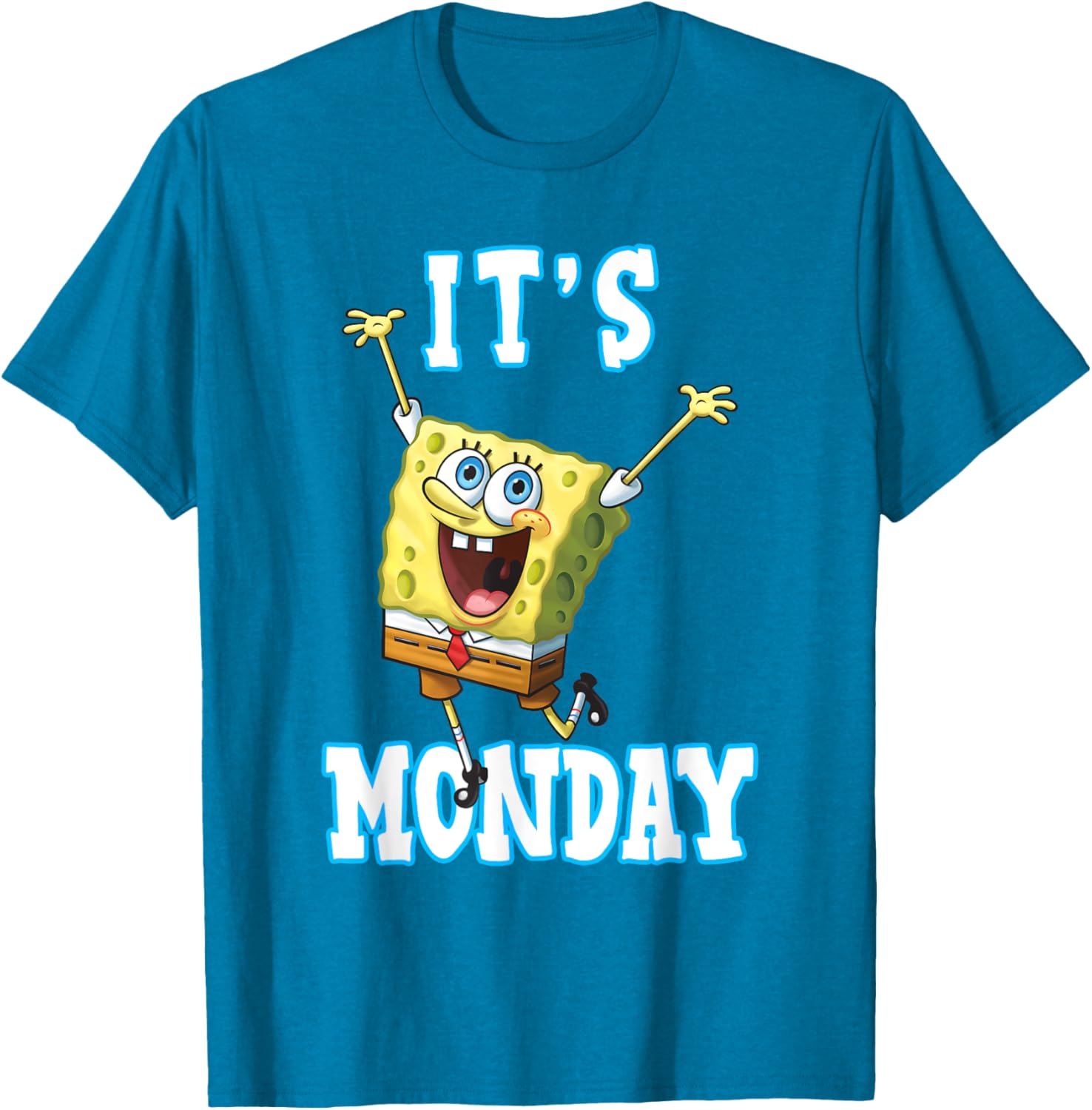 Mademark SpongeBob SquarePants It's Monday T-Shirt for Fun Casual Wear - 5