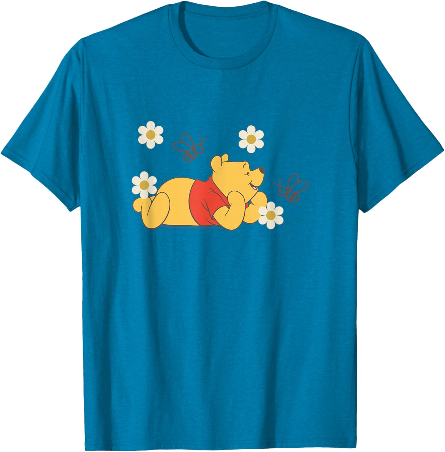 Winnie The Pooh Floral T-Shirt with Bees - Cute Nature-Inspired Apparel - 3