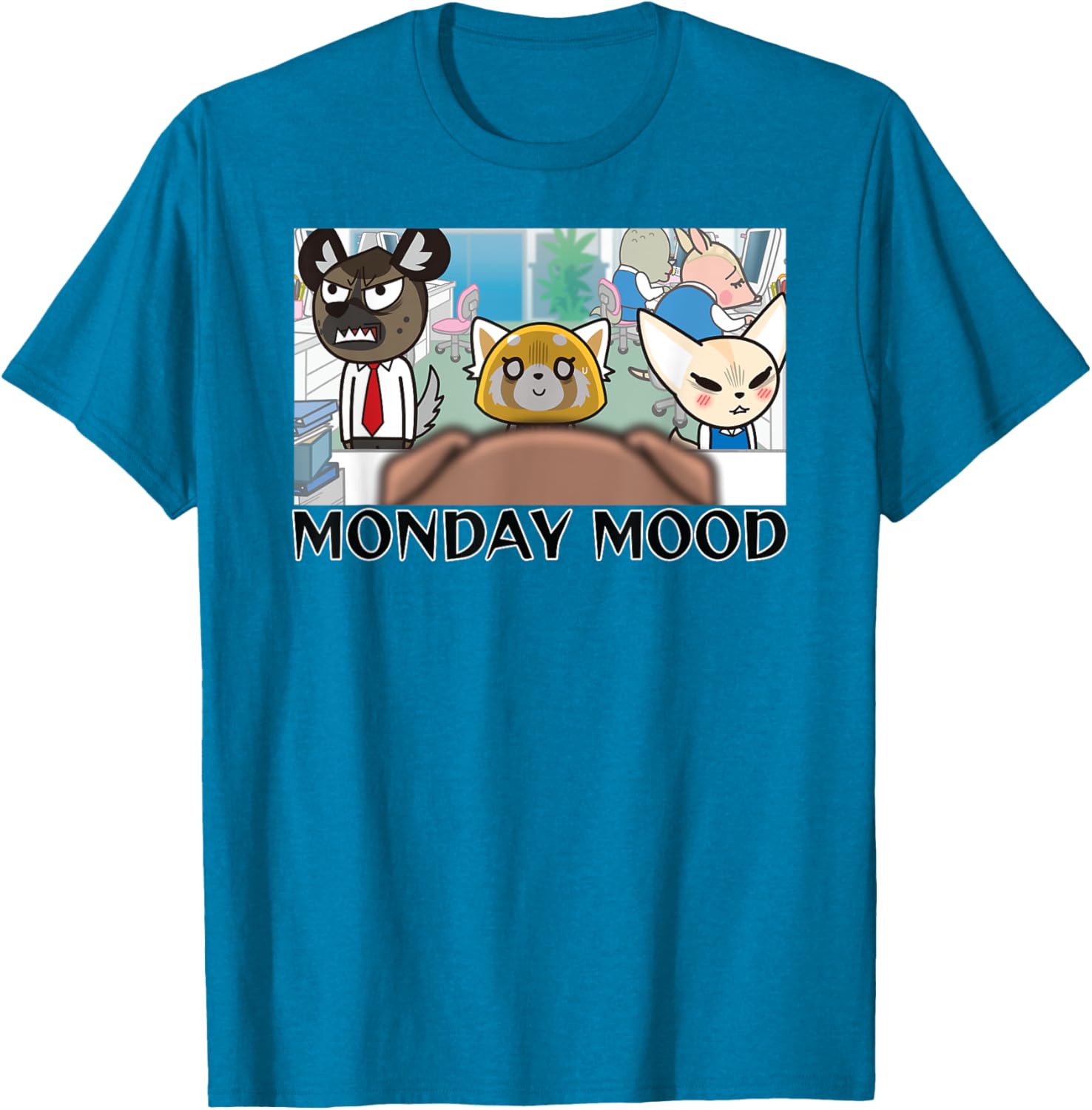 Aggretsuko Season 2 Monday Mood T-Shirt for Fans of Fun Anime Apparel - 1
