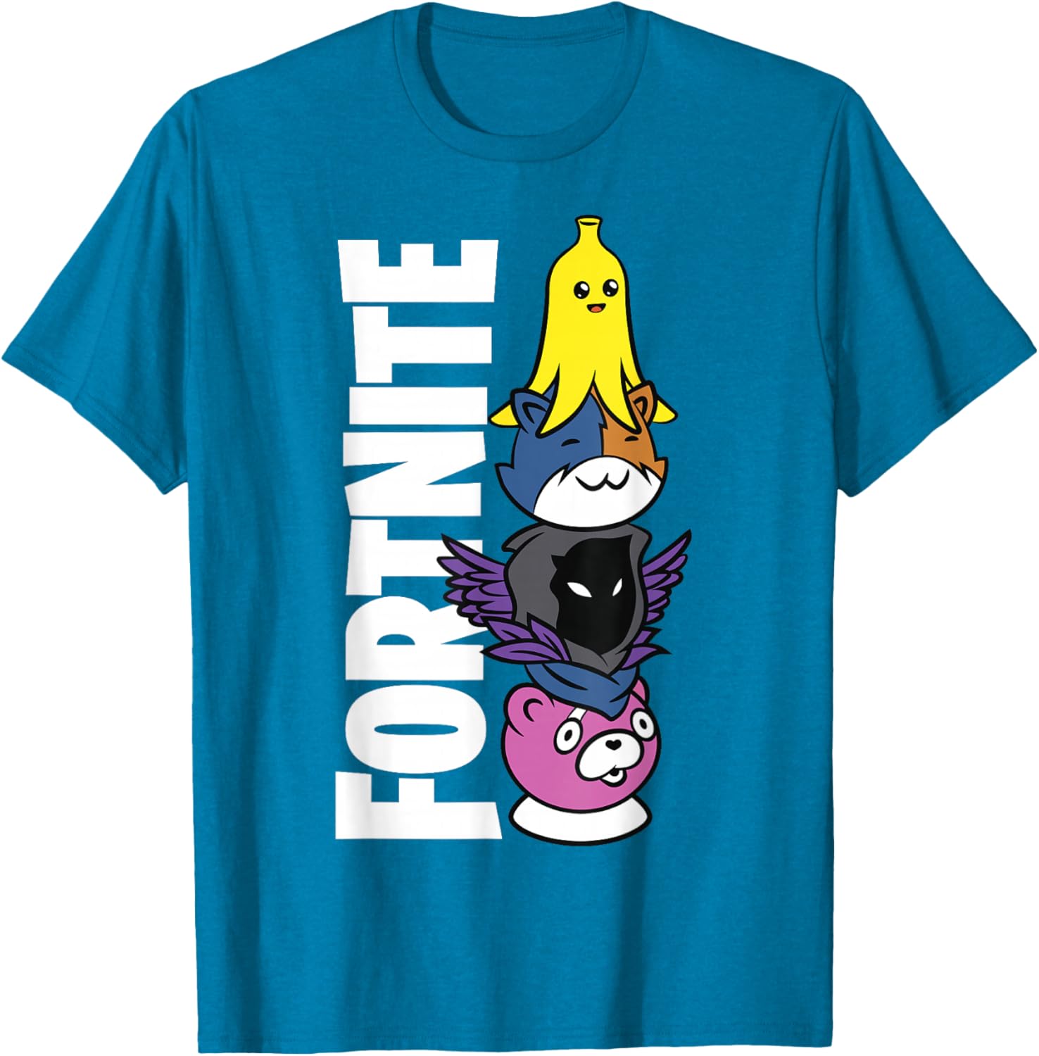 Fortnite Black Classic Fit Crew Neck T-Shirt for Adults - Stylish Comfort - 3