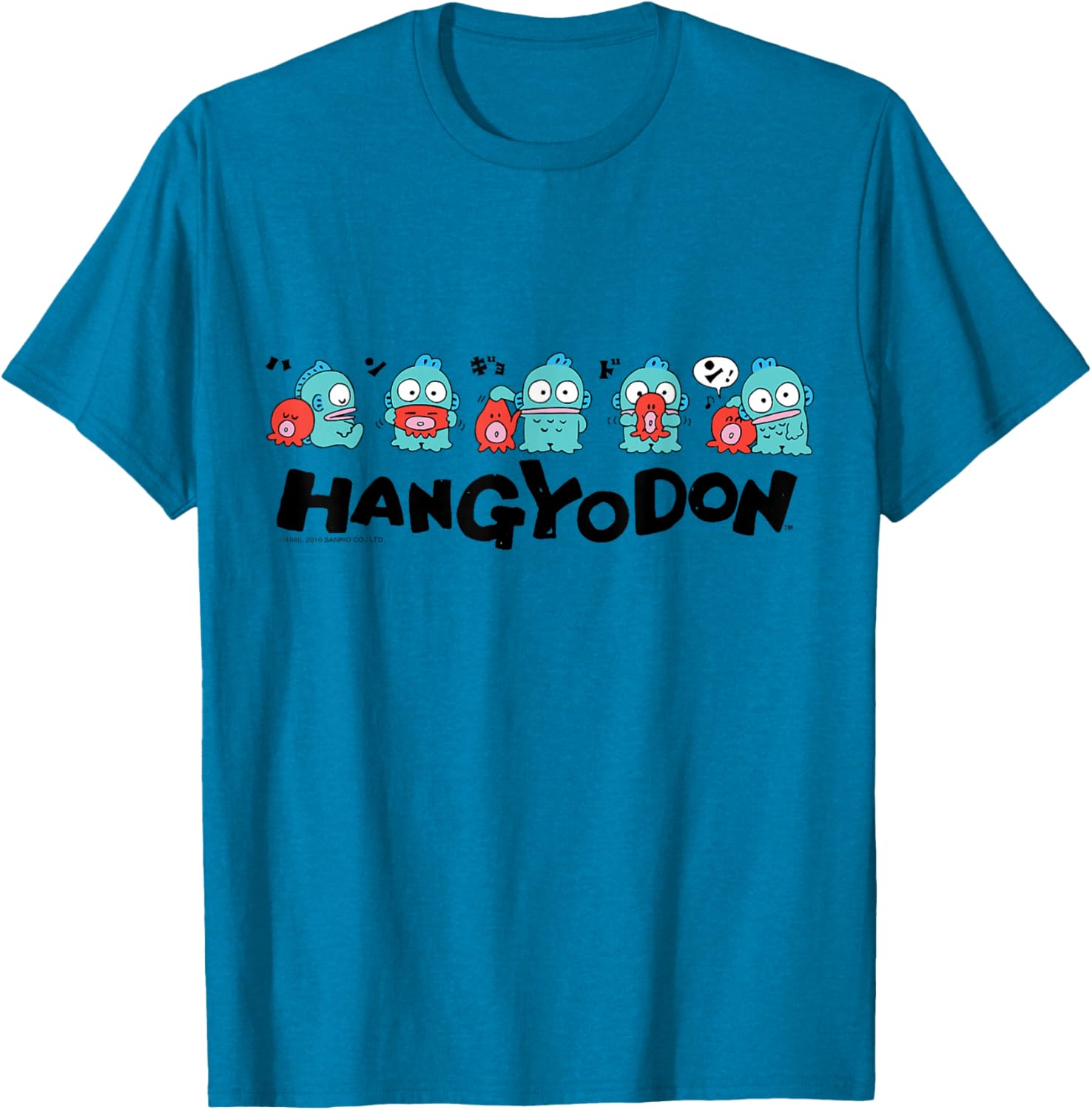 Sanrio Hangyodon and Friends T-Shirt Cute Graphic Tee for Fans - 11