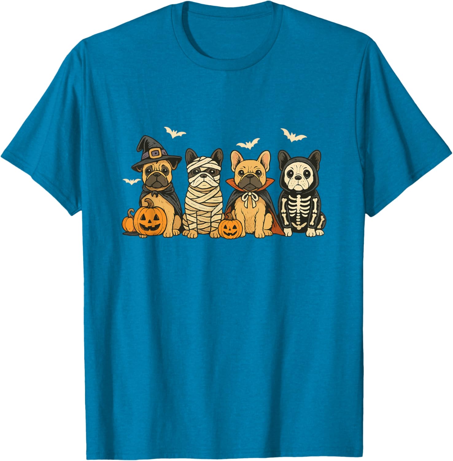 Mummy French Bulldog Halloween Witch Dog Mom T-Shirt for Fall Fun - 25