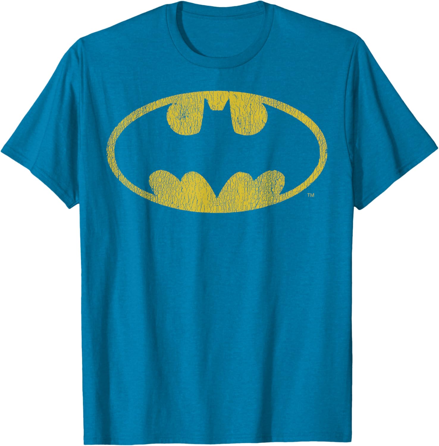 Batman Distressed Classic Logo Short Sleeve T-Shirt for Fans of DC Comics - 10