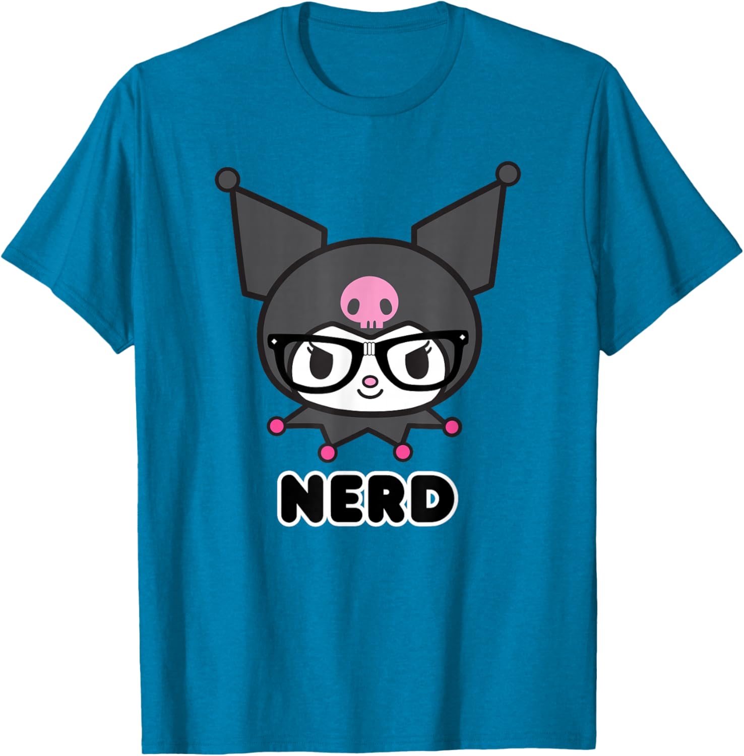Cute SANRIO Kuromi Nerd Glasses T-Shirt for Fun Fashion Lovers - 6