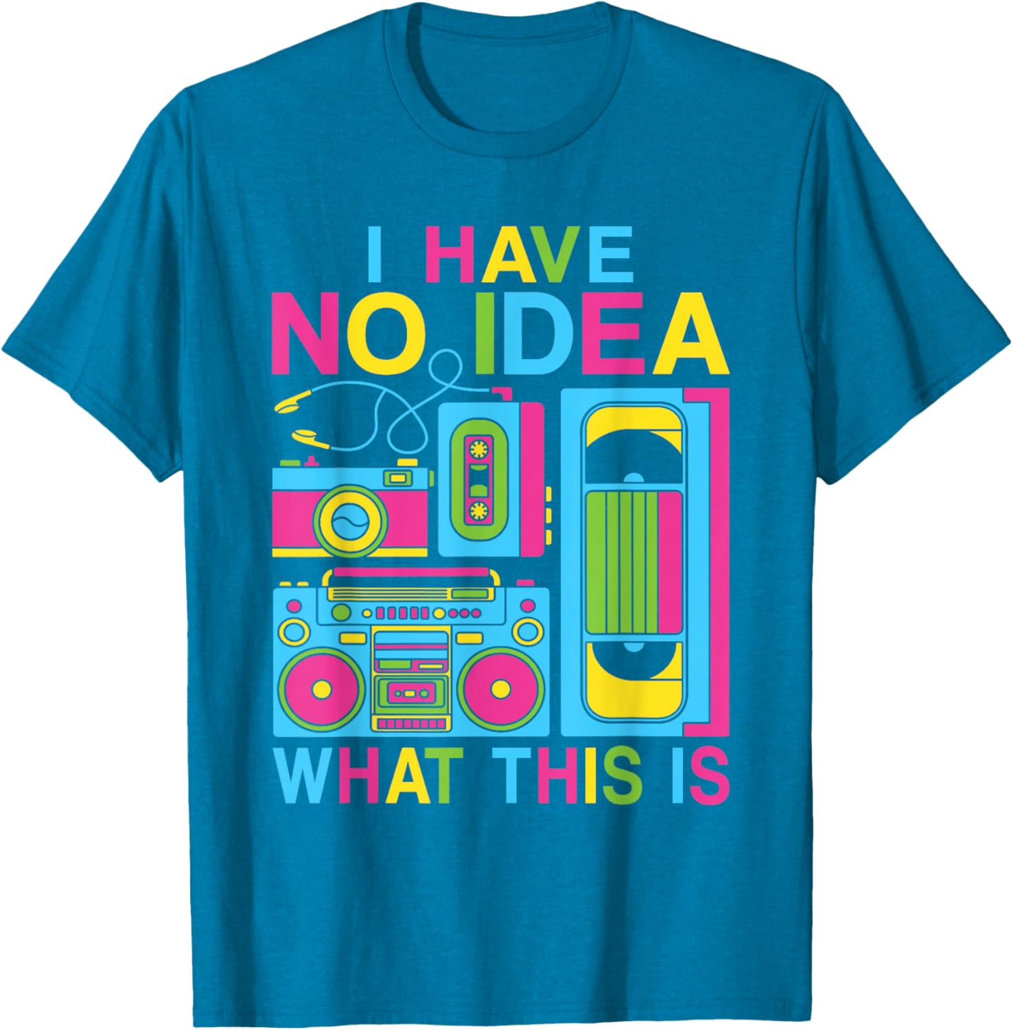 Retro 80s 90s Kids T-Shirt for Boys and Girls - Fun 'I Have No Idea' Design - 10
