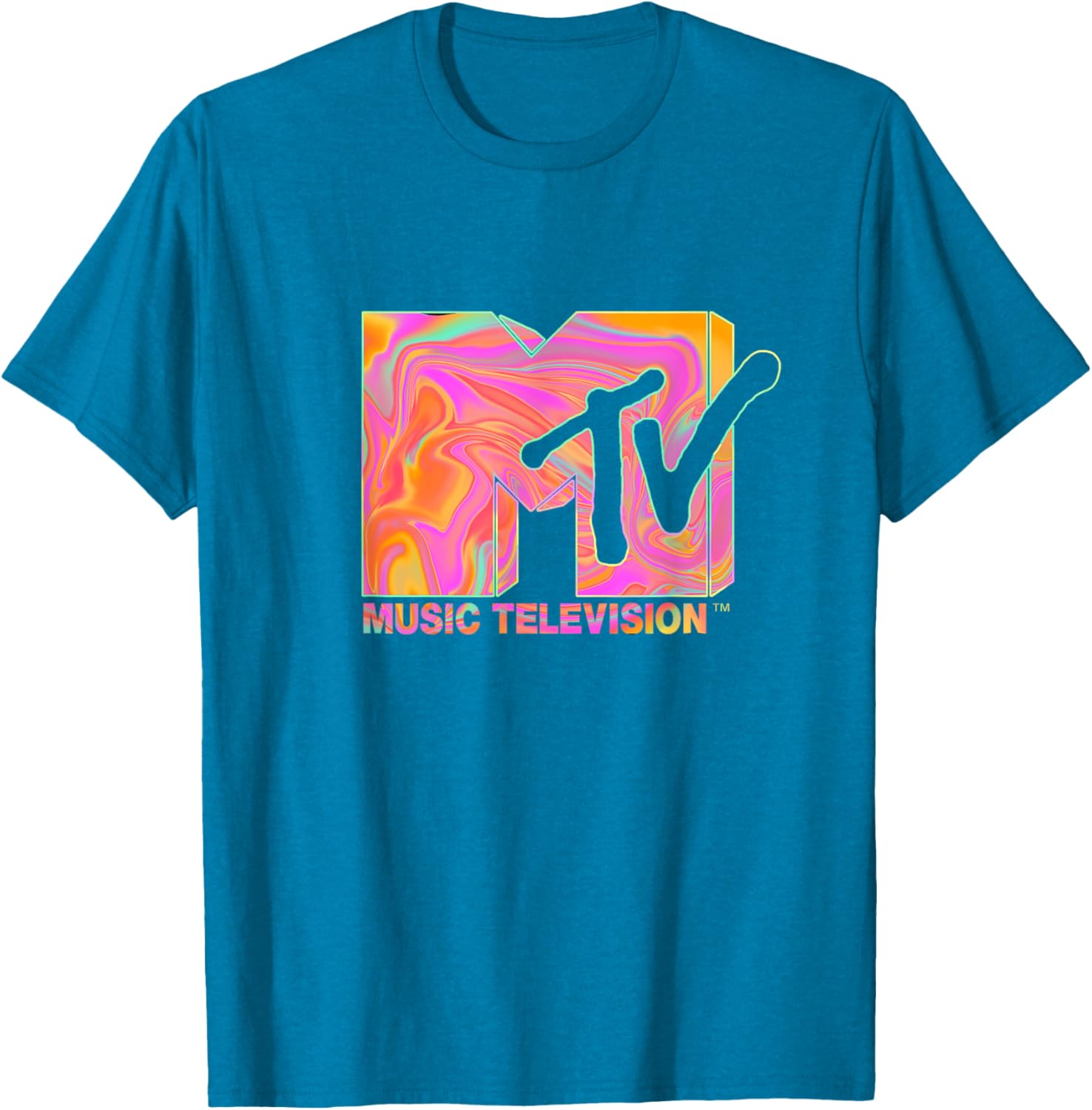Mademark x MTV Retro Logo T-Shirt in 70s 80s Hippie Style Fashion - 16