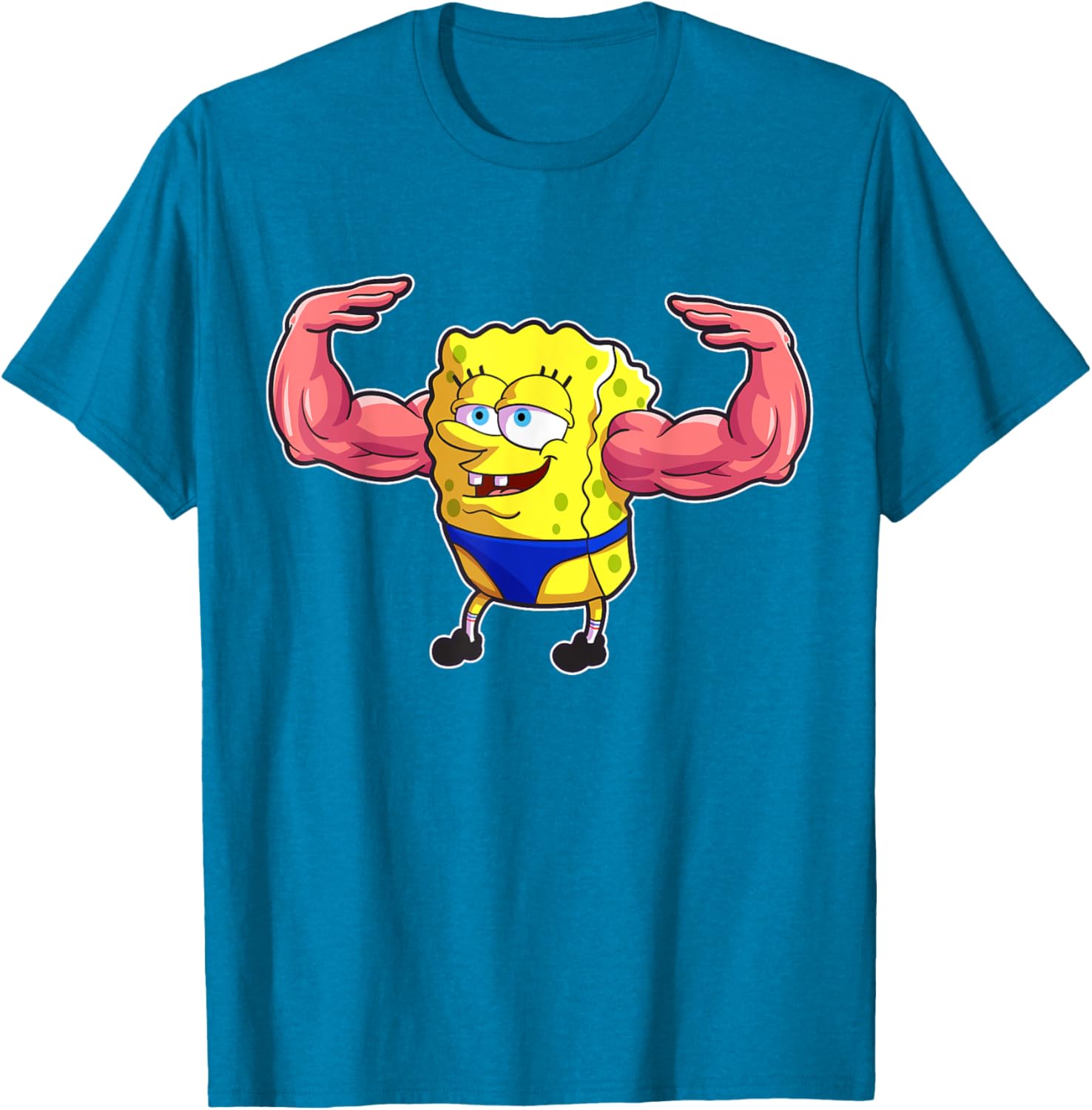 Mademark SpongeBob SquarePants MuscleBob BuffPants T-Shirt for Fans - 4