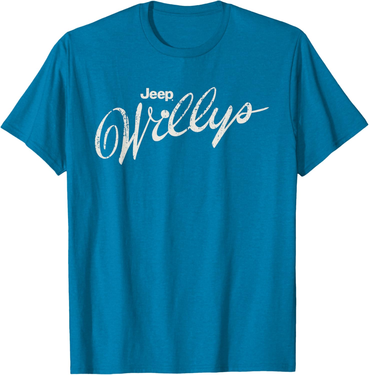 Vintage Jeep Willys Script Logo T-Shirt for Car Enthusiasts and Adventurers - 7