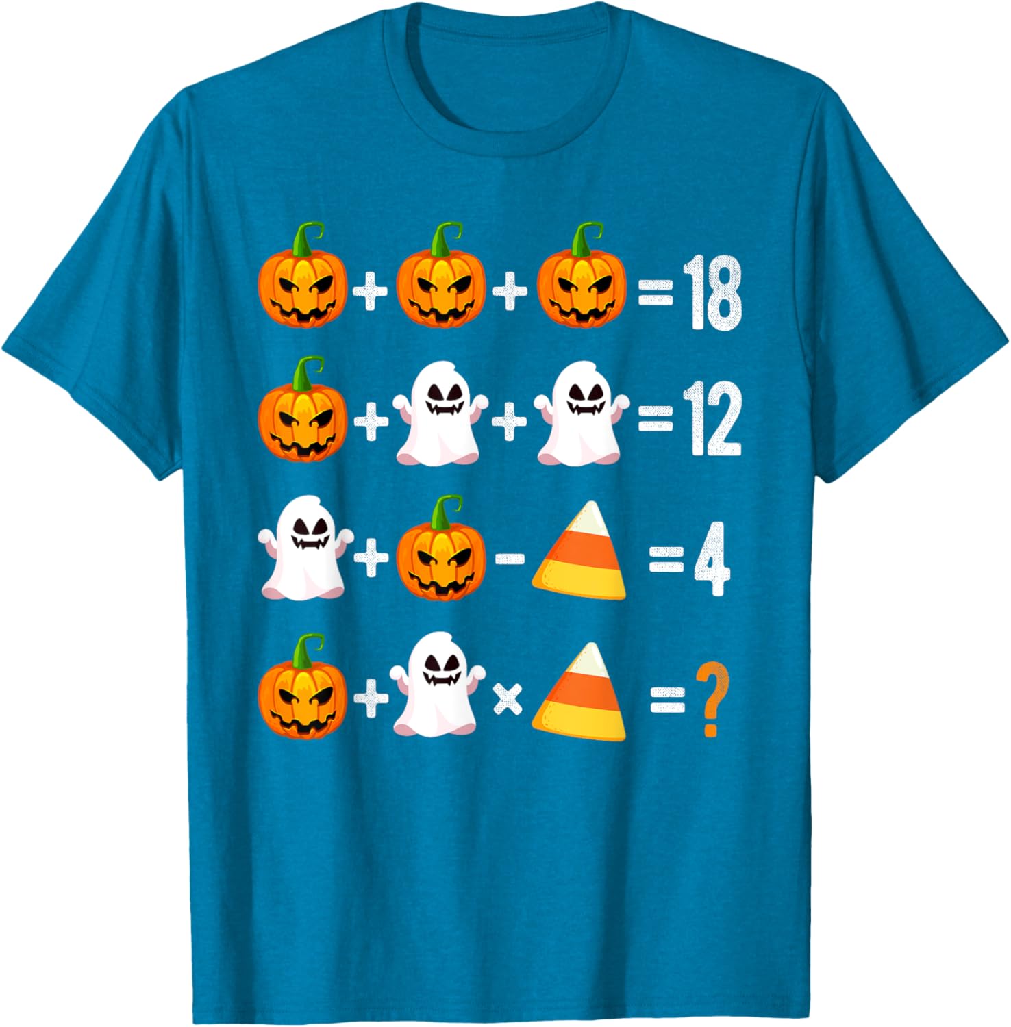 Halloween Order of Operations Math Pumpkin T-Shirt for Teachers - 13